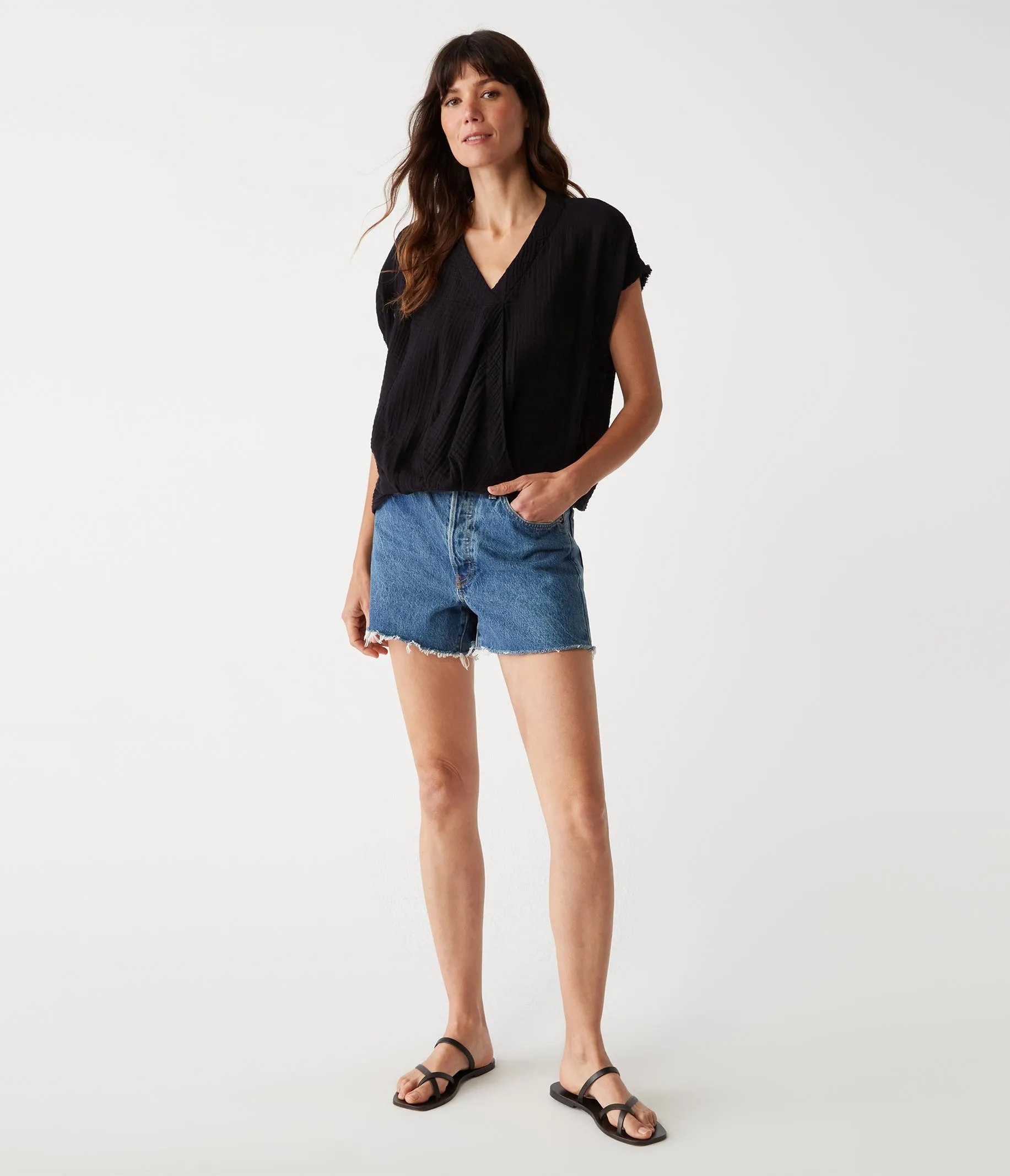 Evie Gauze Surplice Top