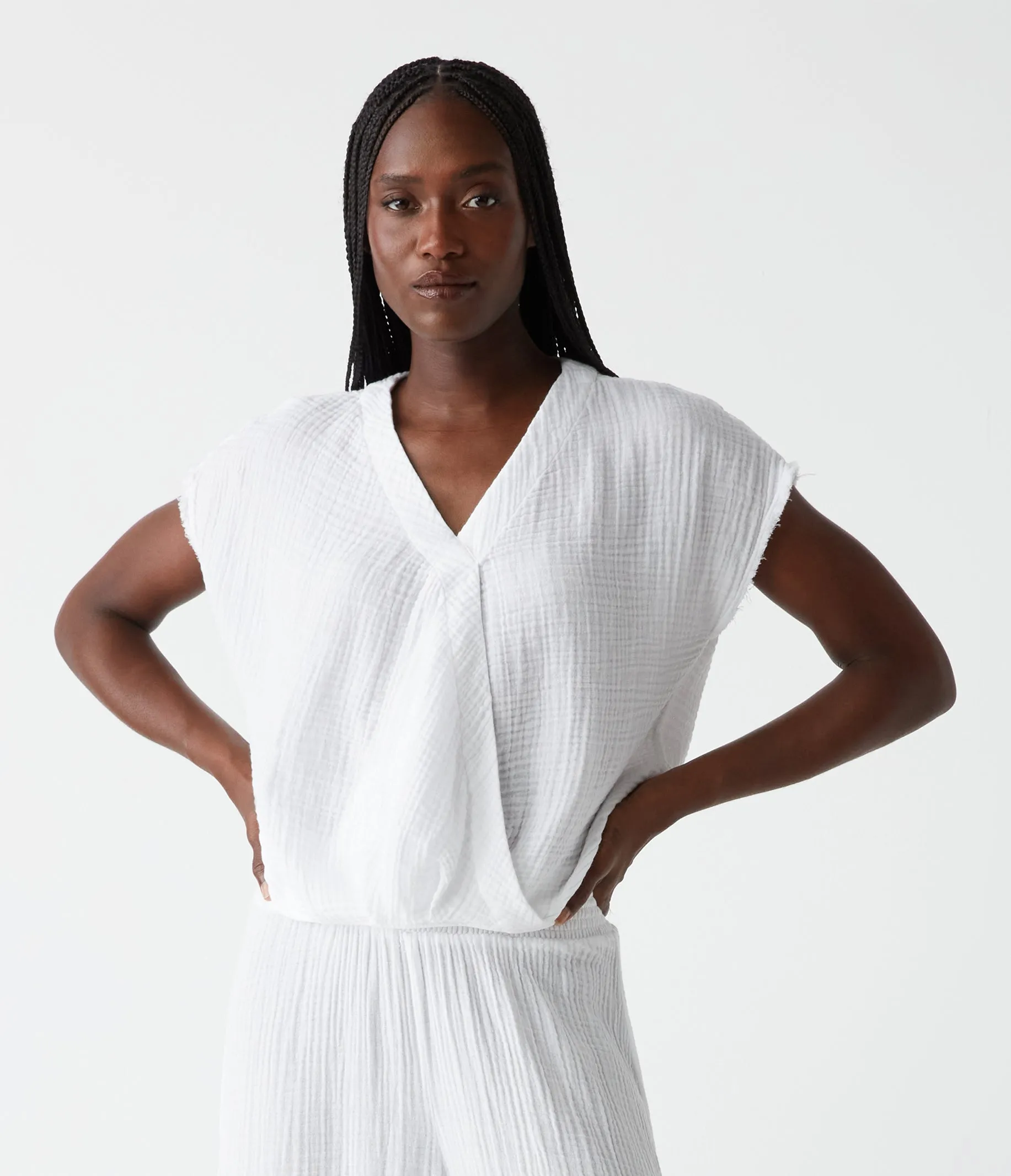 Evie Gauze Surplice Top