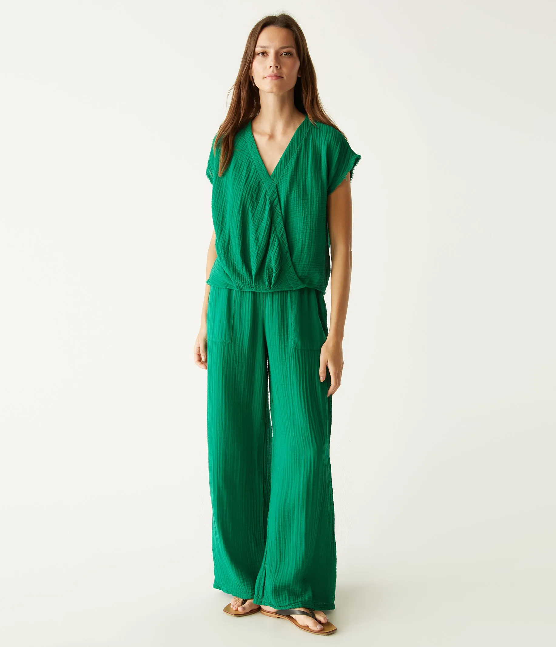 Evie Gauze Surplice Top