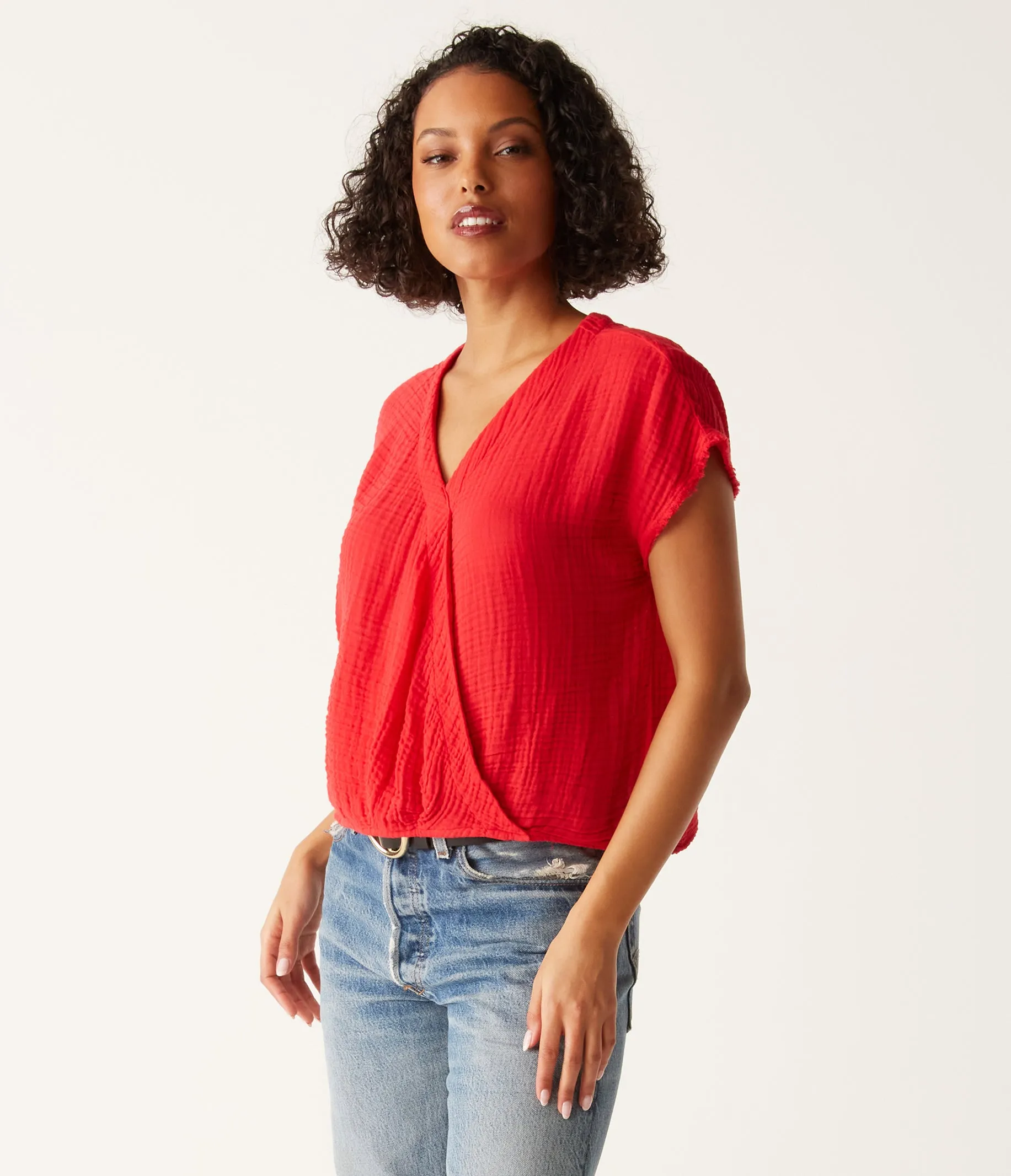 Evie Gauze Surplice Top