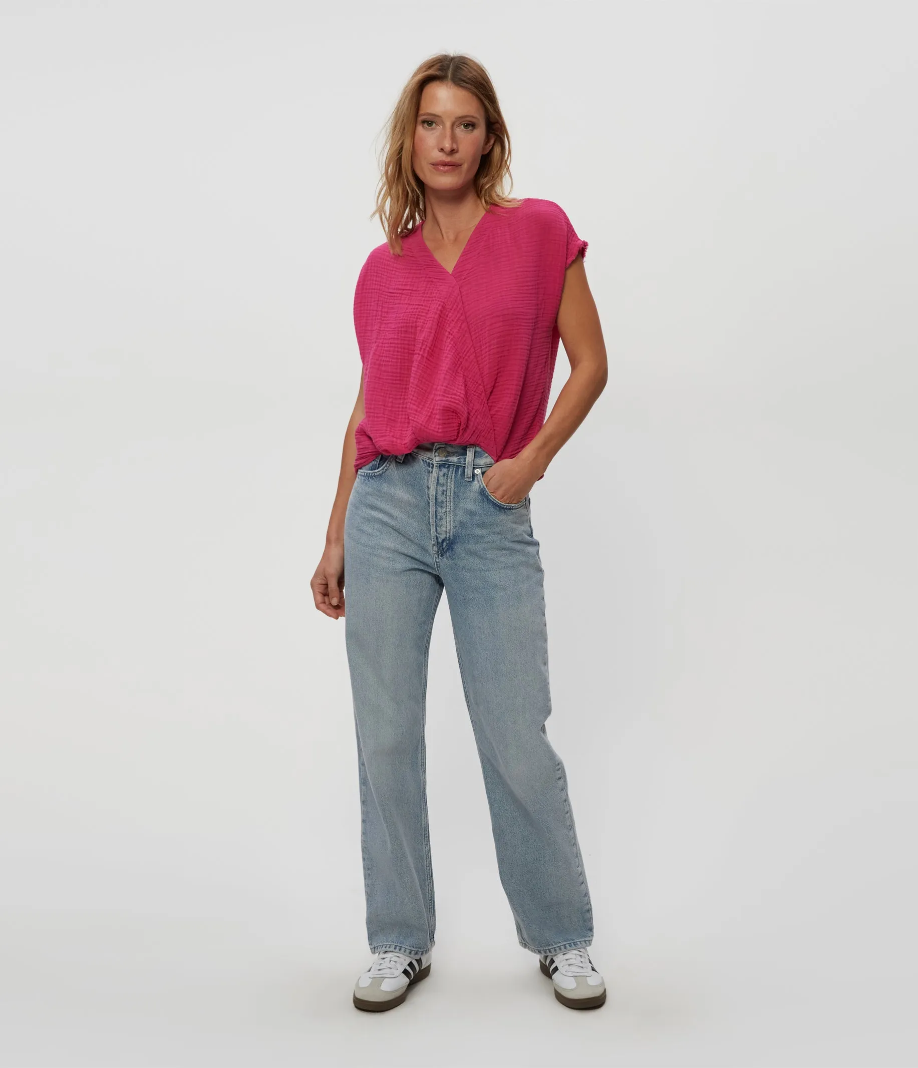Evie Gauze Surplice Top