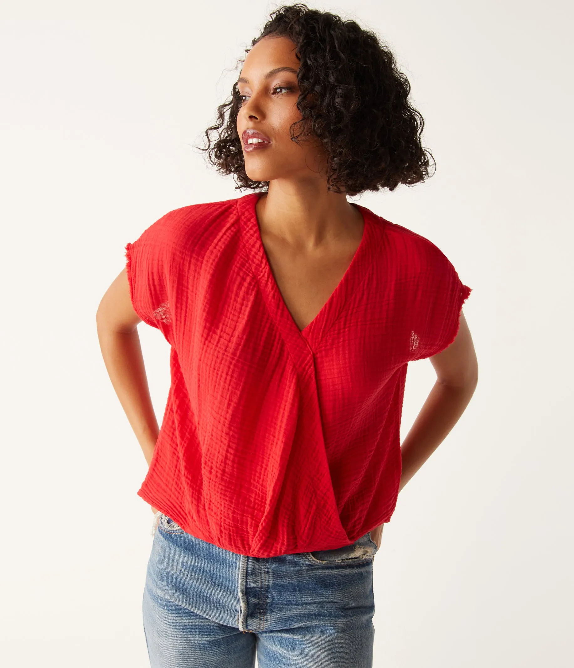 Evie Gauze Surplice Top