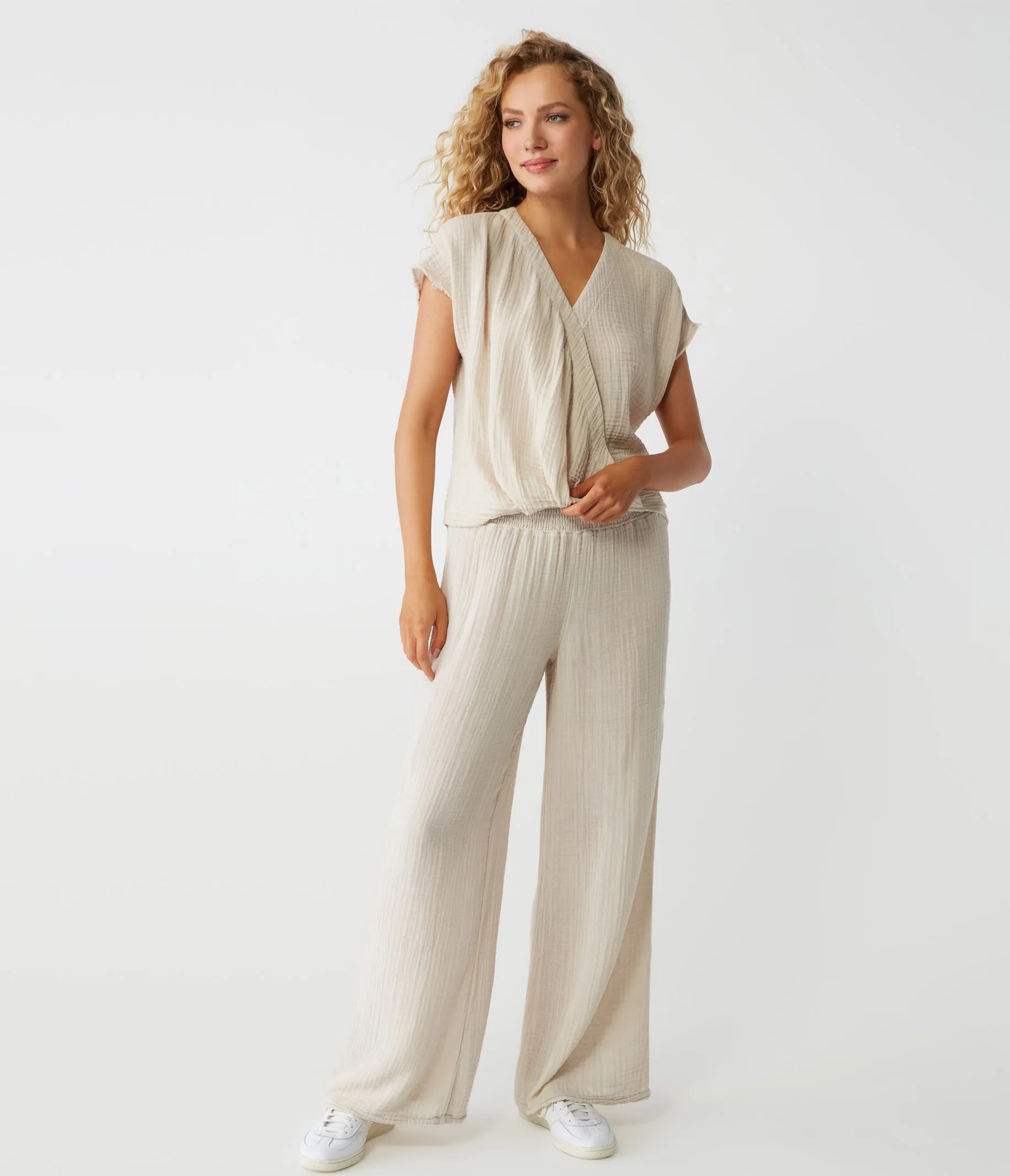 Evie Gauze Surplice Top