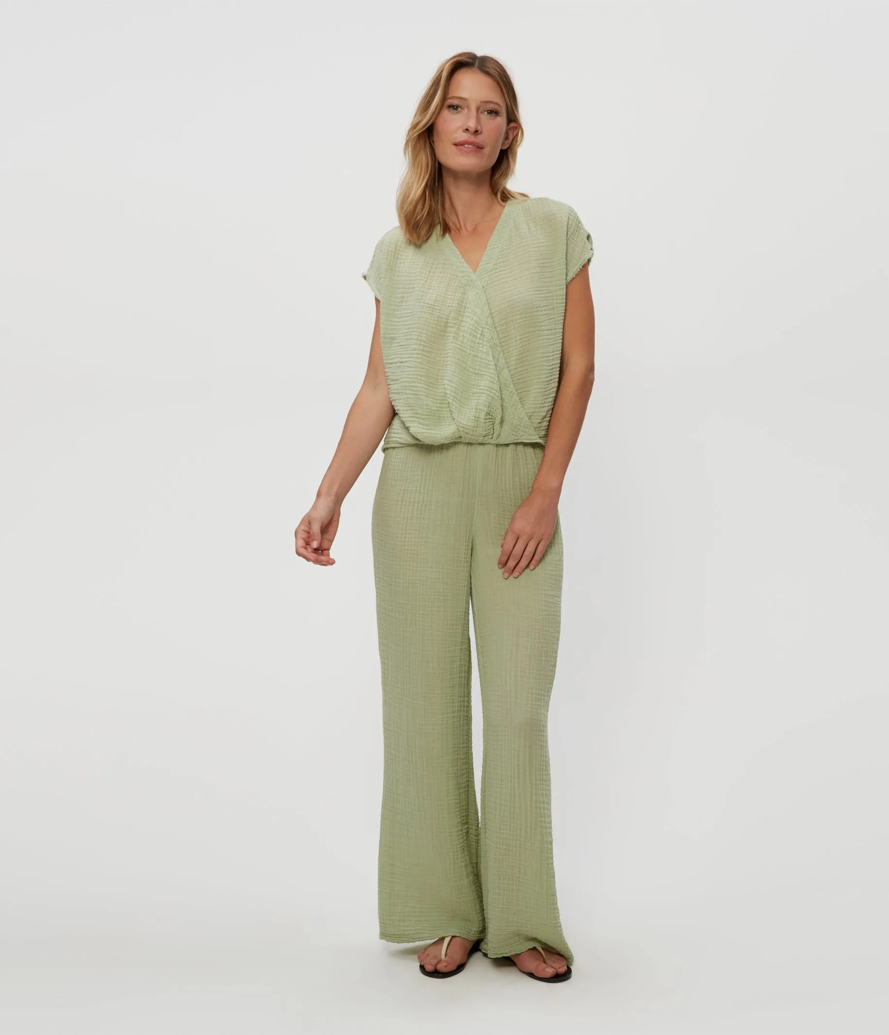 Evie Gauze Surplice Top