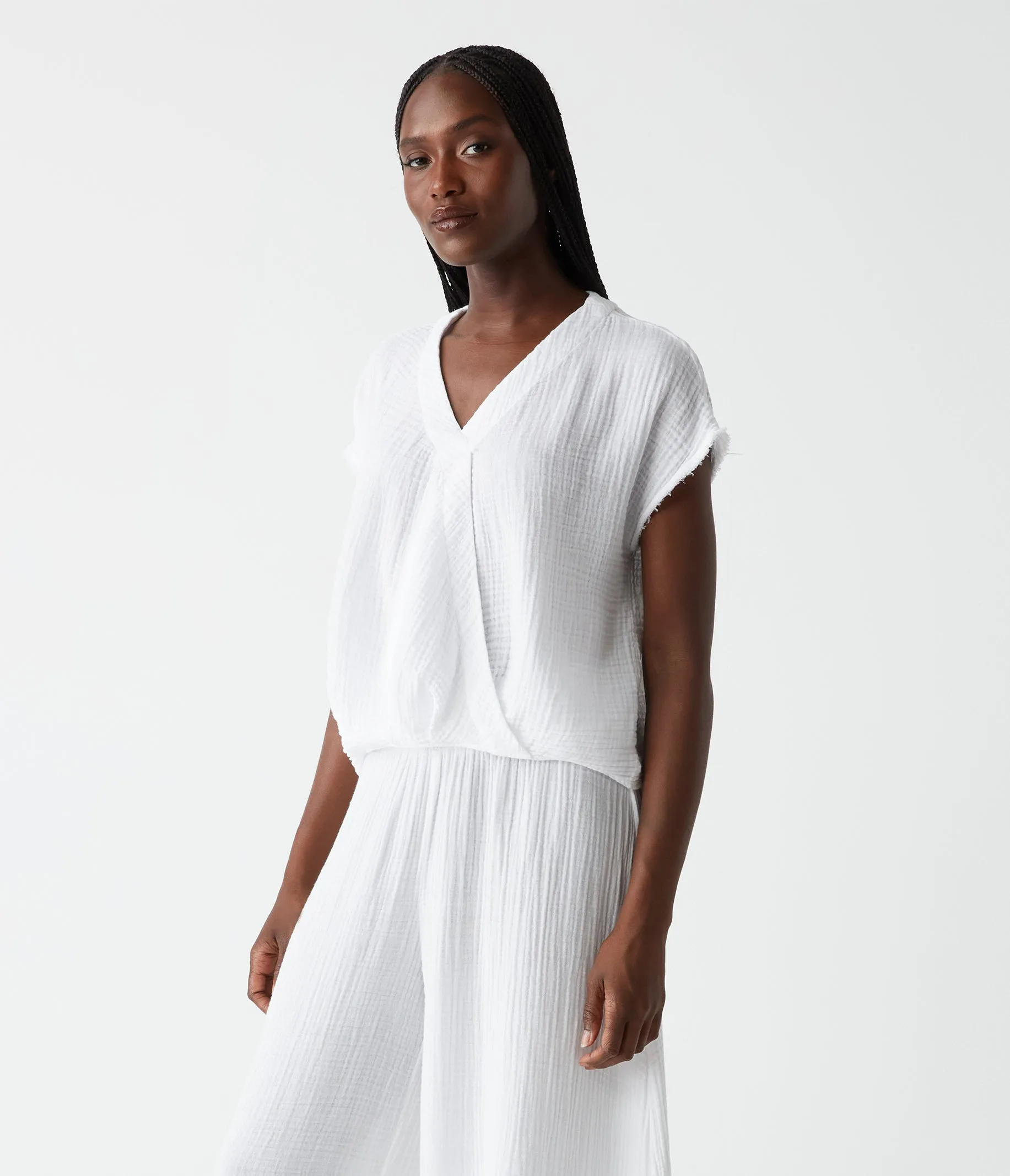 Evie Gauze Surplice Top