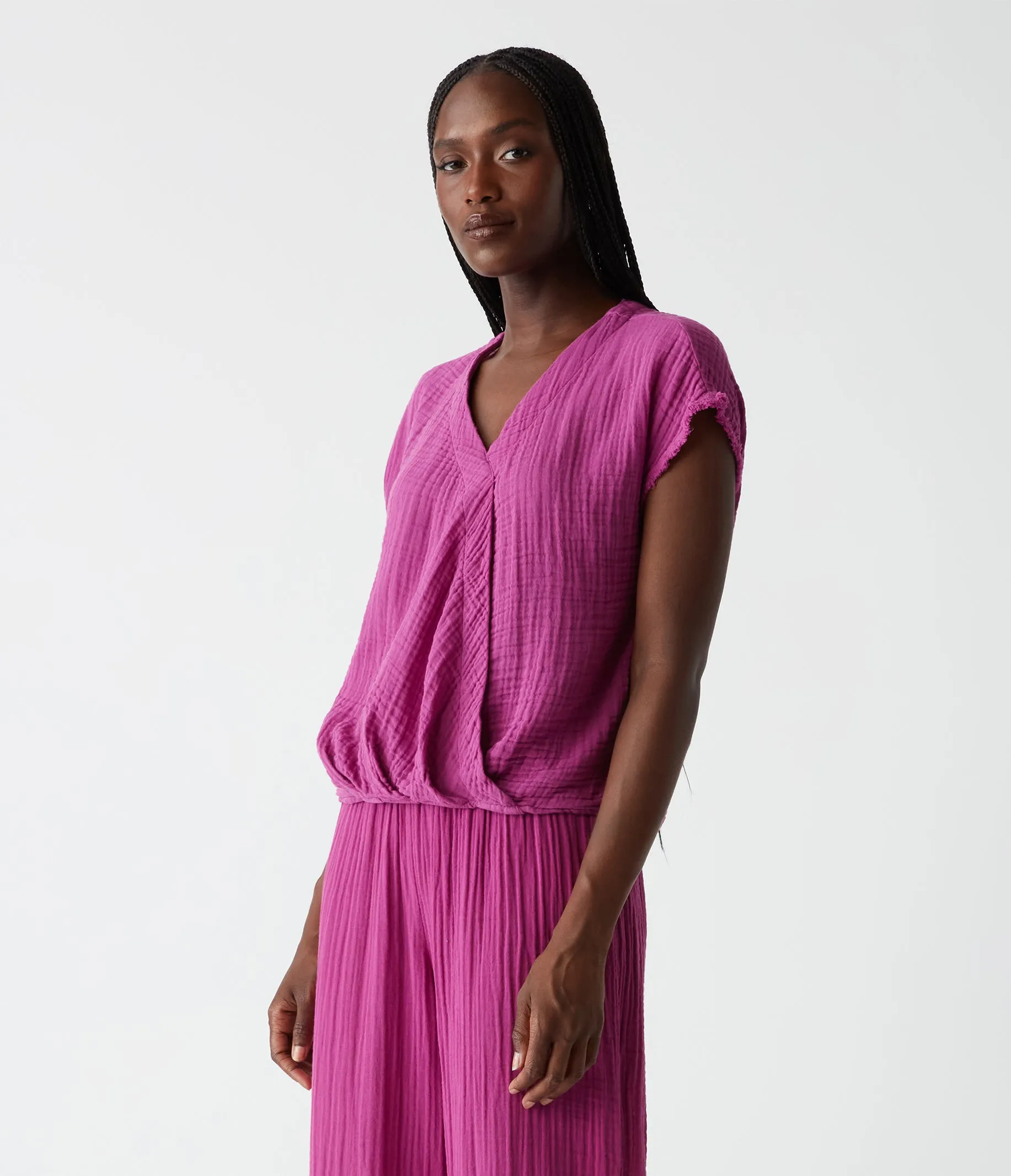 Evie Gauze Surplice Top
