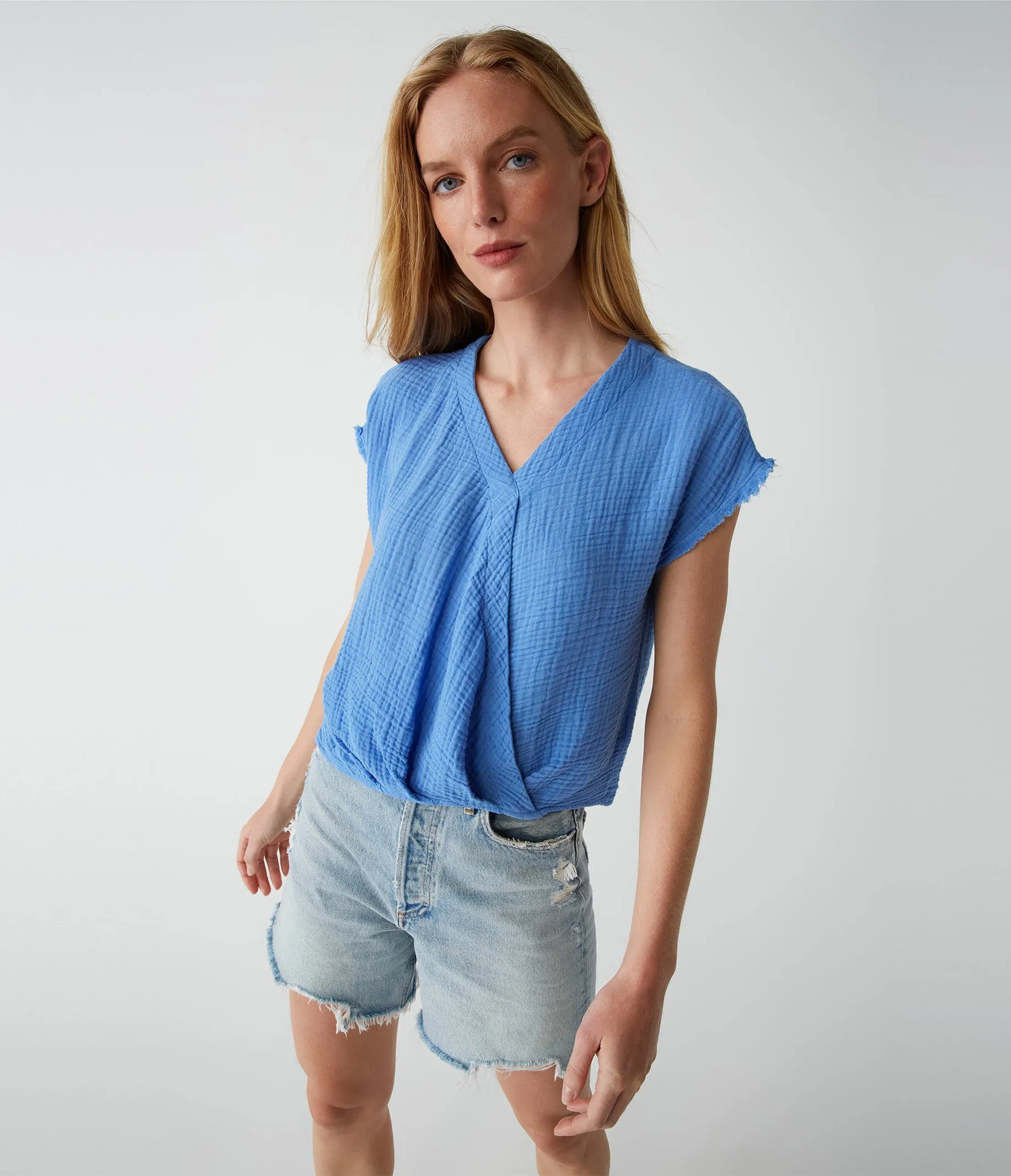 Evie Gauze Surplice Top