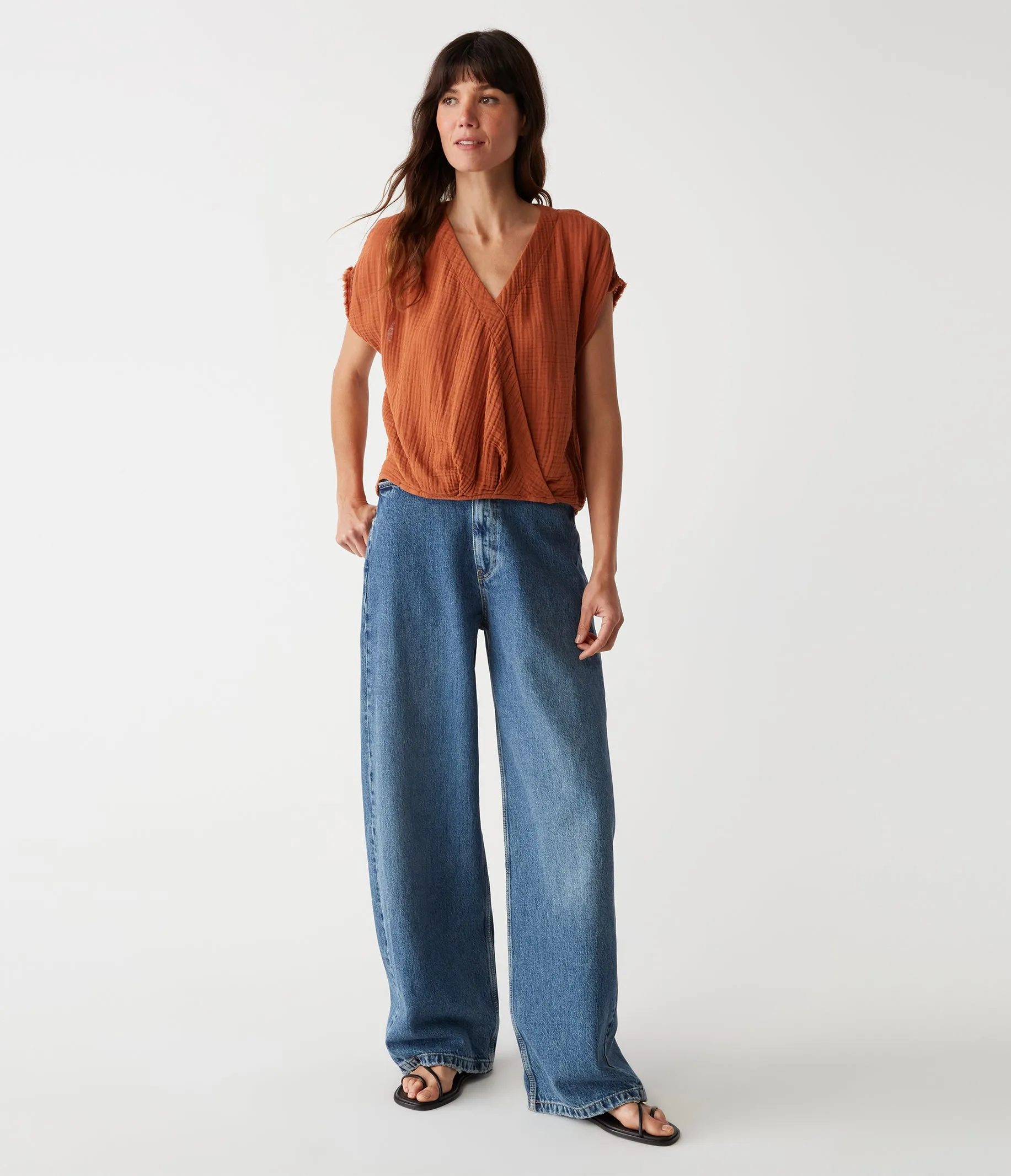Evie Gauze Surplice Top