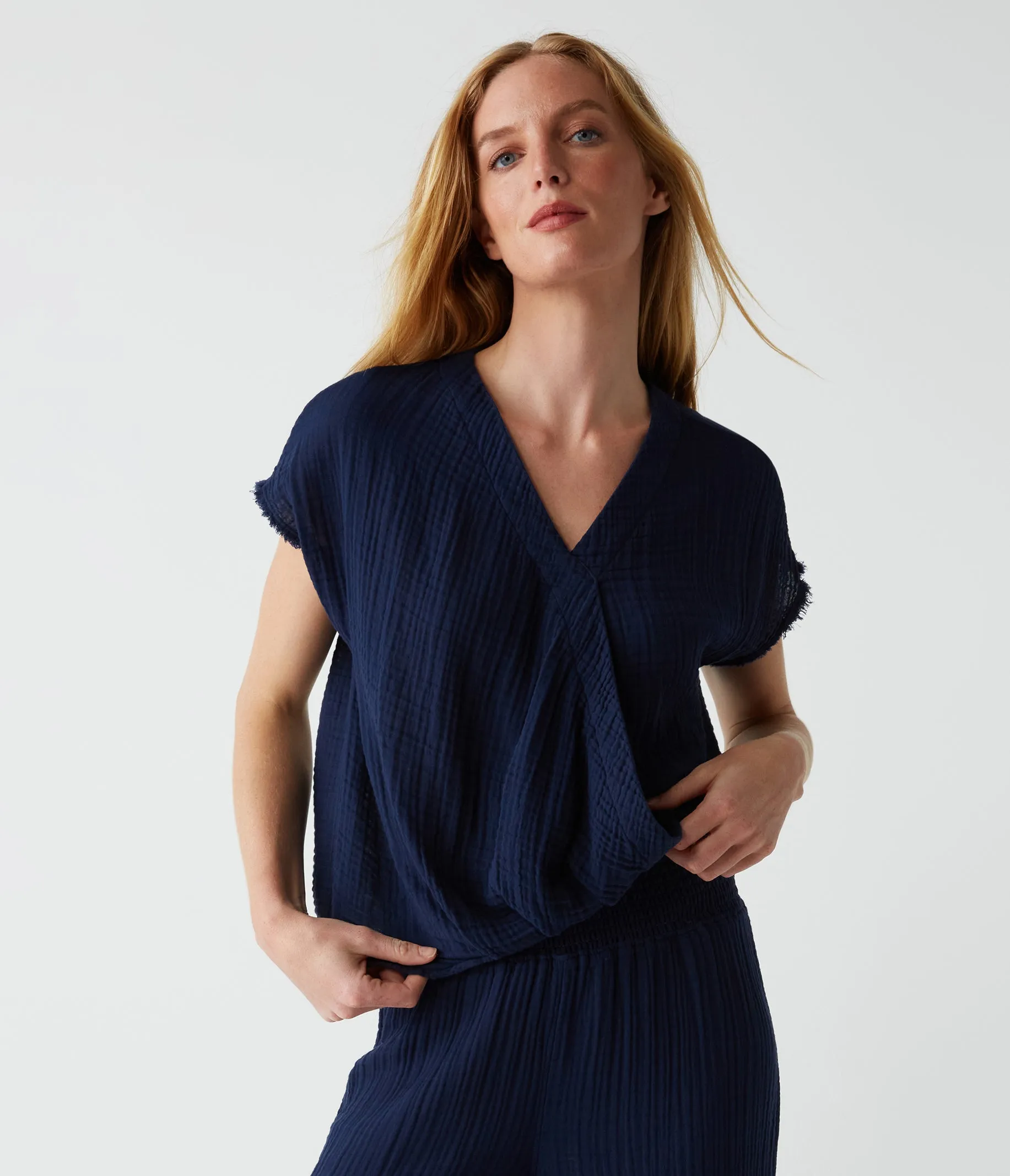 Evie Gauze Surplice Top
