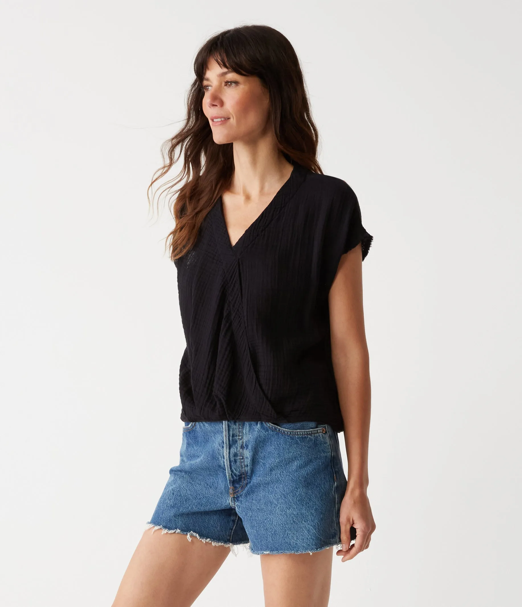 Evie Gauze Surplice Top