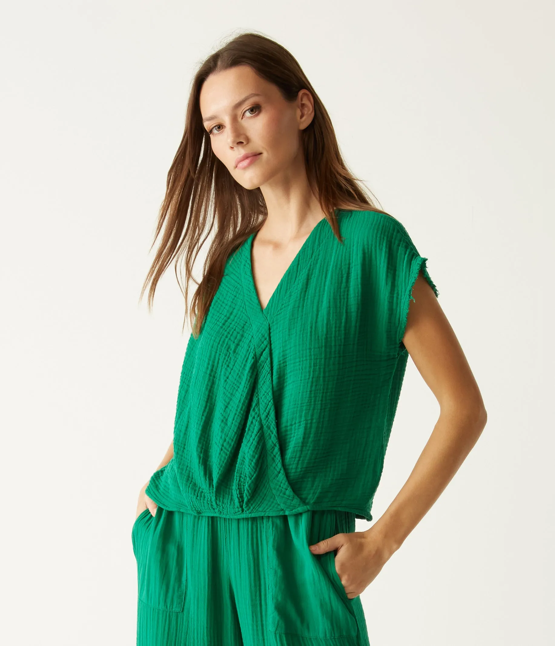 Evie Gauze Surplice Top