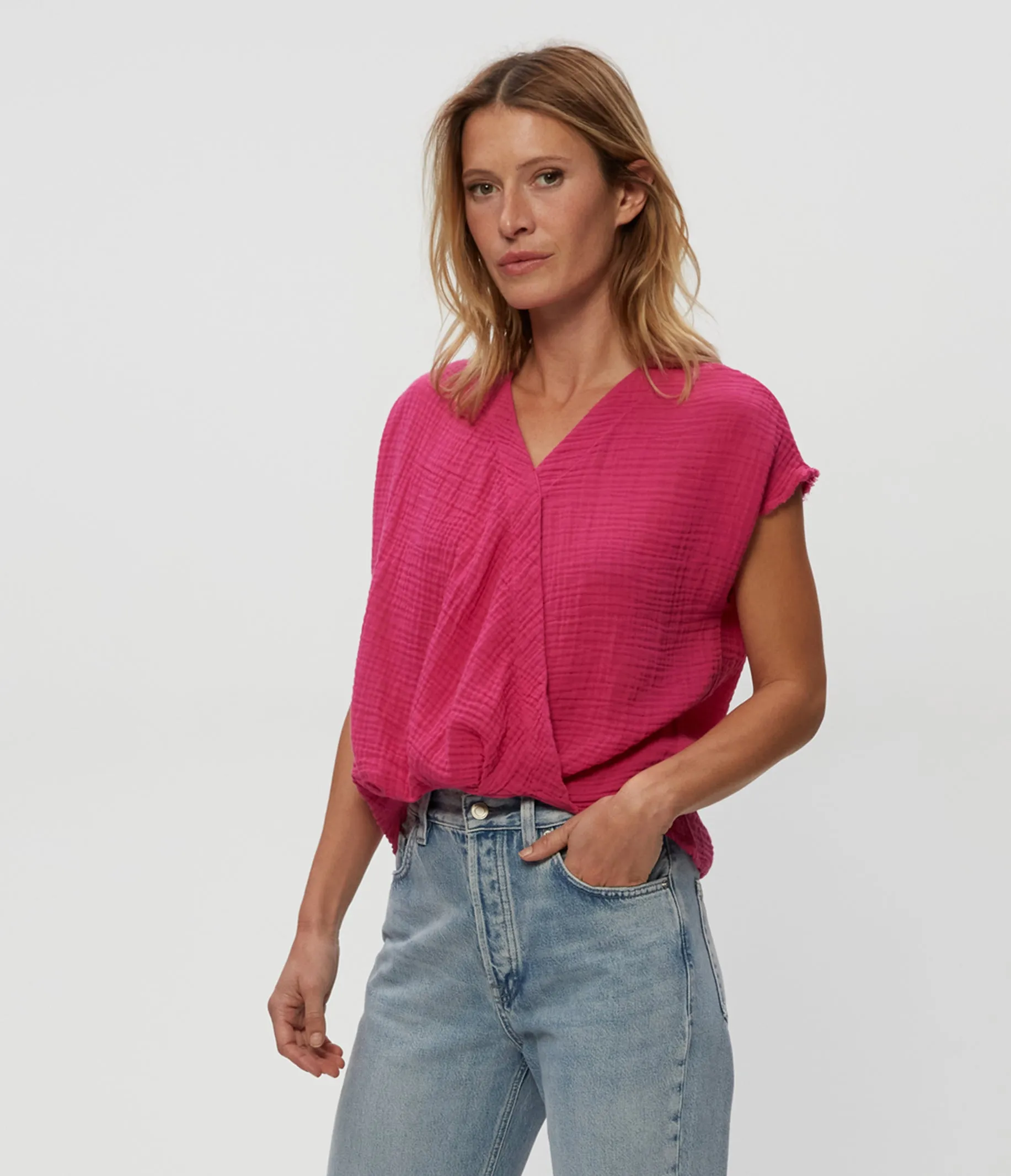 Evie Gauze Surplice Top