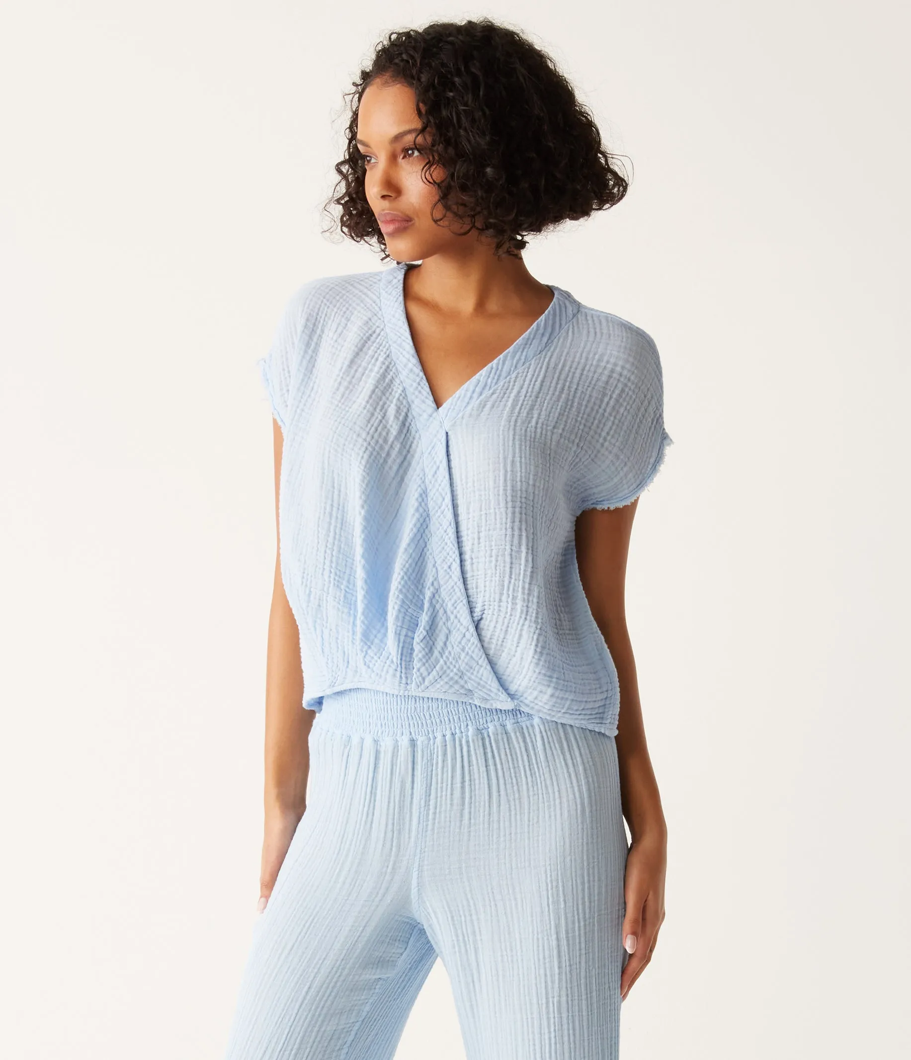 Evie Gauze Surplice Top