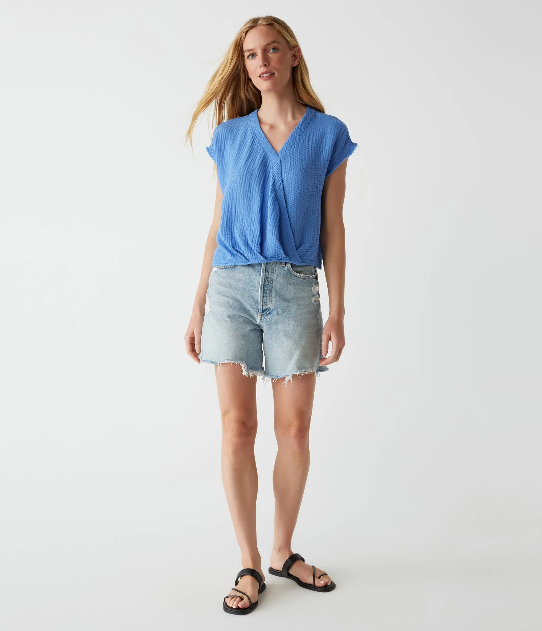 Evie Gauze Surplice Top