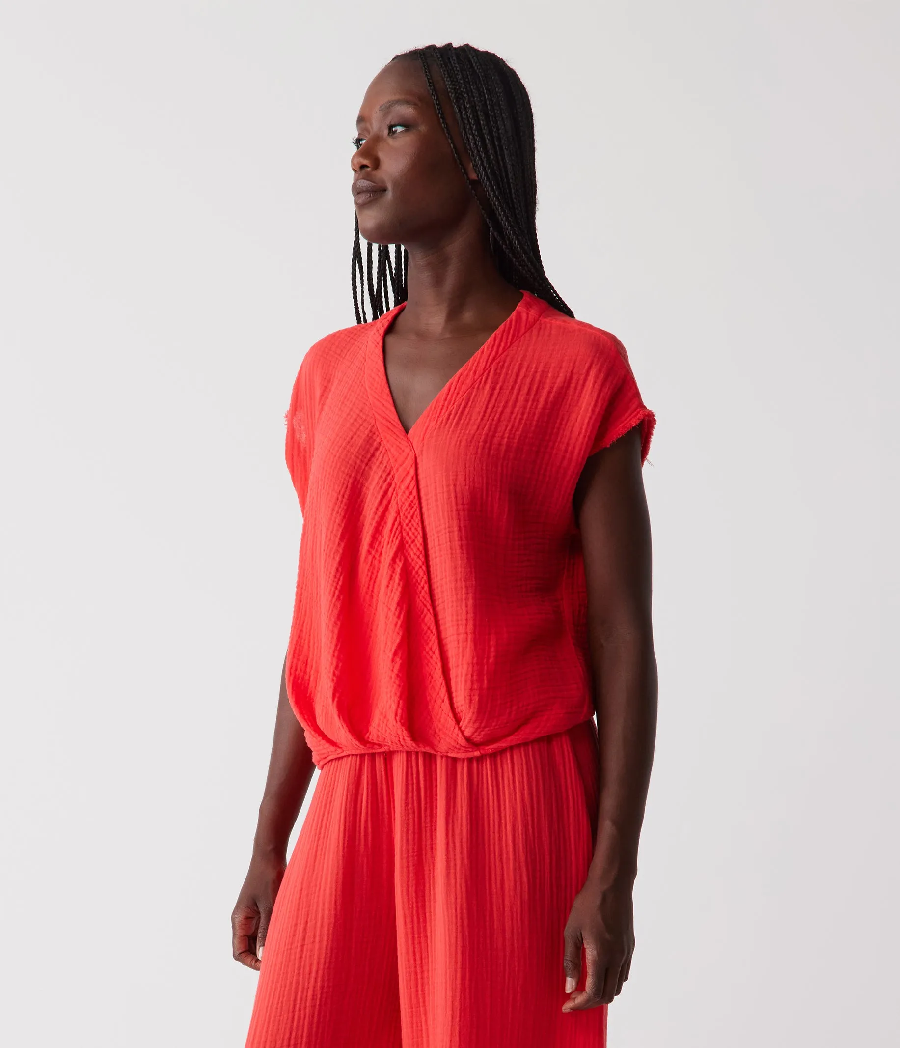 Evie Gauze Surplice Top