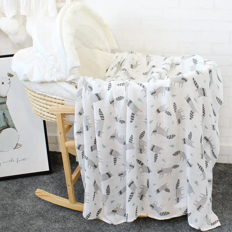 Extra Large Raccoon Bamboo Muslin