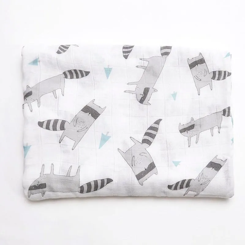 Extra Large Raccoon Bamboo Muslin