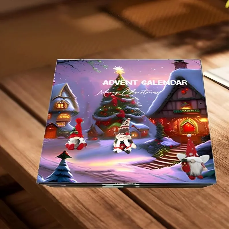 Festive Gnome Calendar - Village Advent Calendar For Home