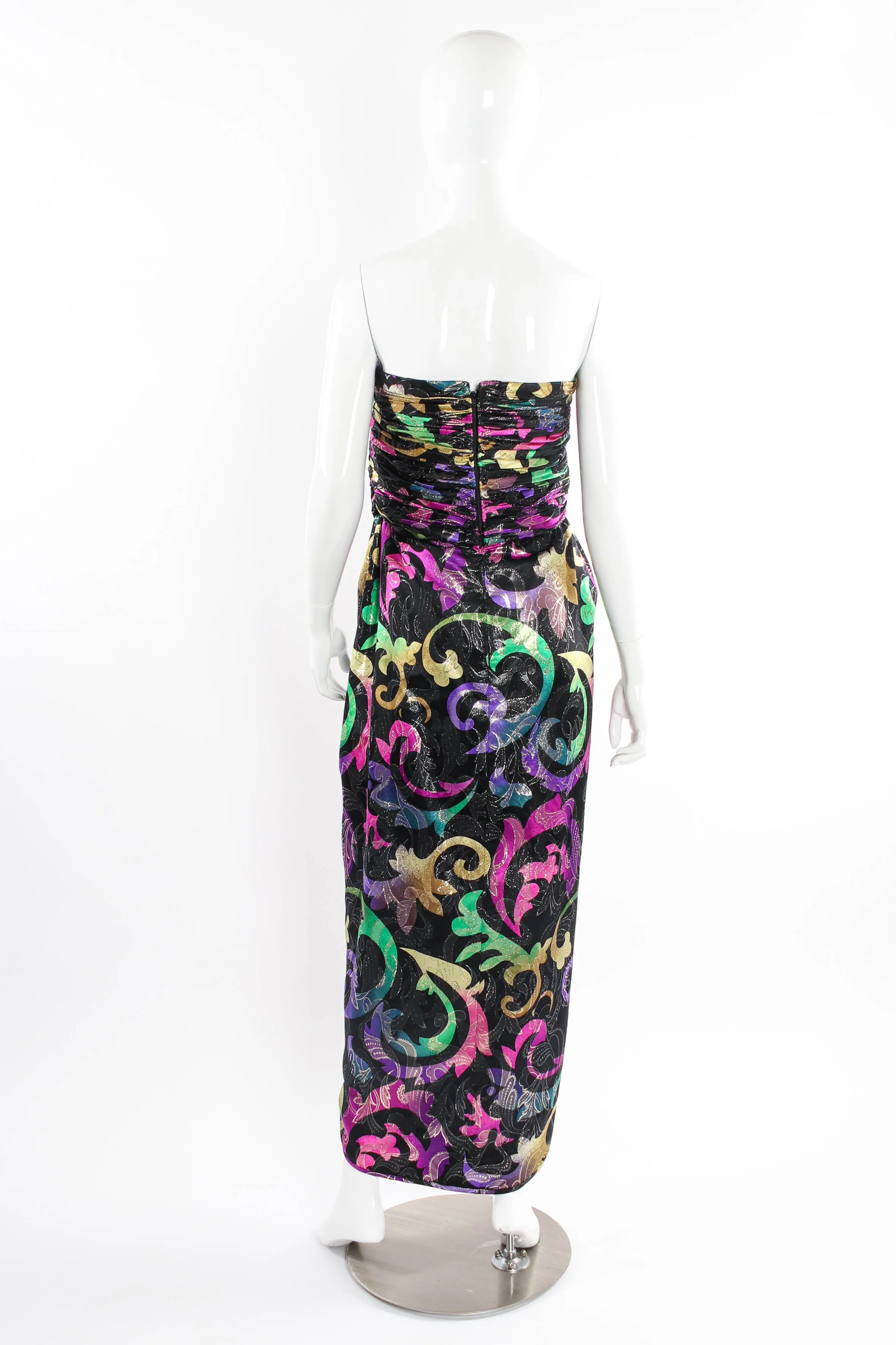 Fleur Metallic Strapless Gown
