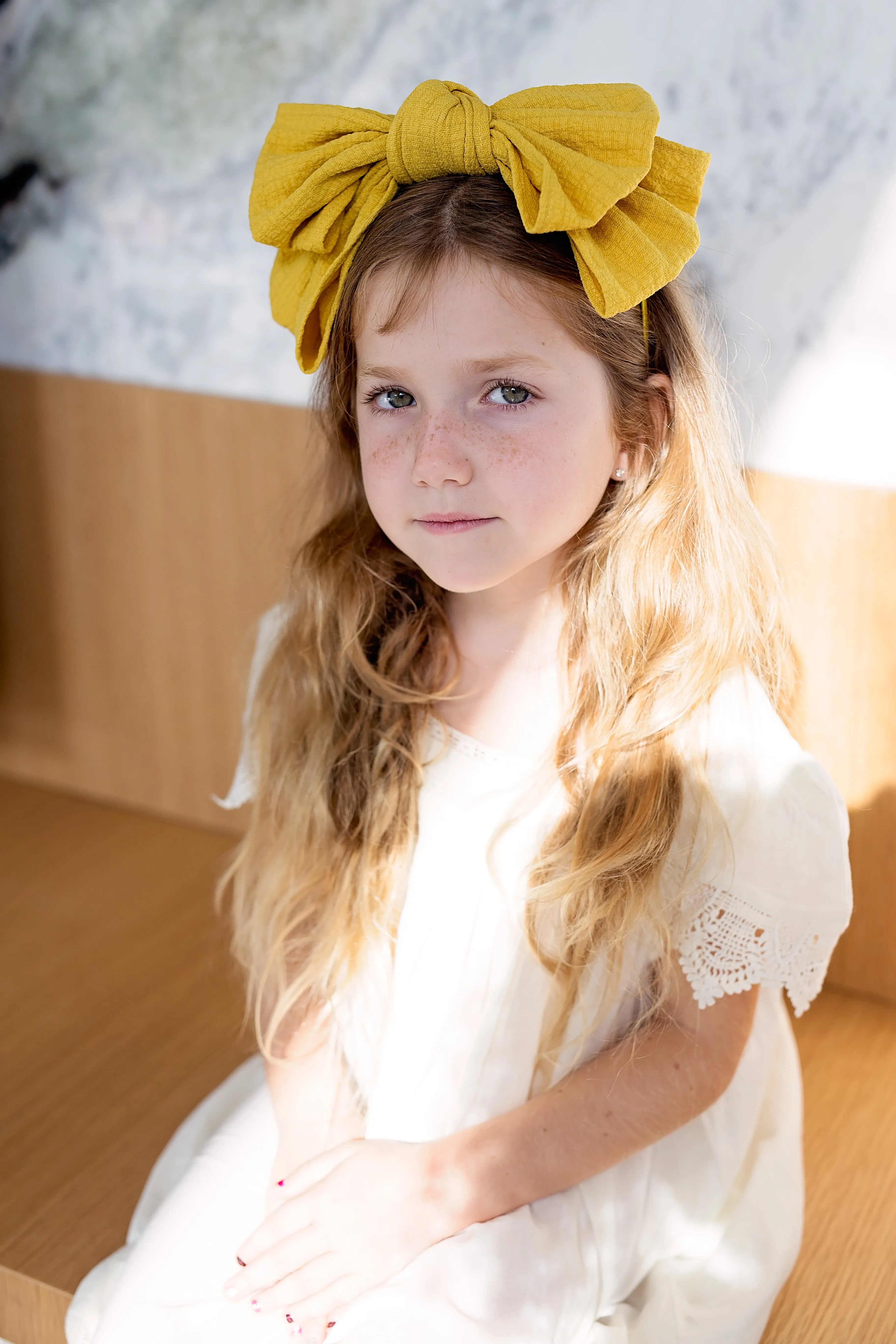Floppy Muslin Headband - Light Grey