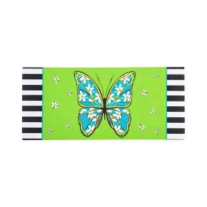 Floral Butterfly Welcome Sassafras Switch Mat