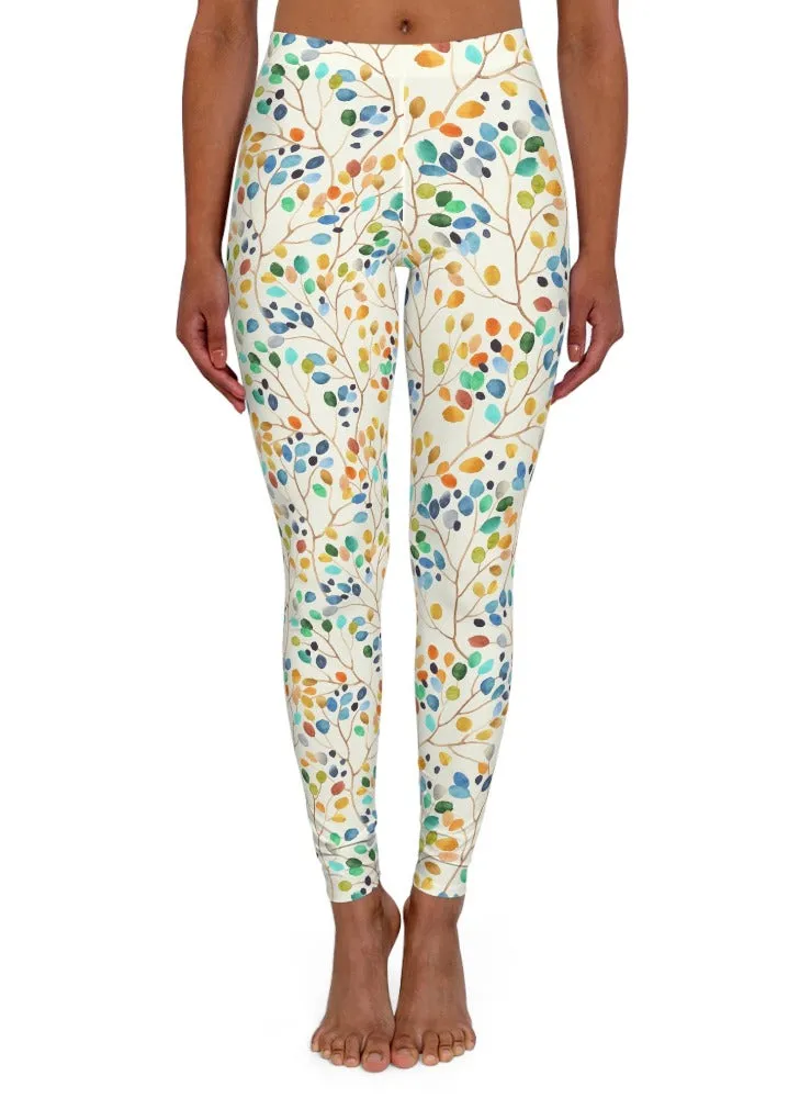 Floral Falls Spandex Leggings