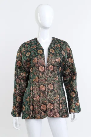 Floral Lamé Jacquard Jacket