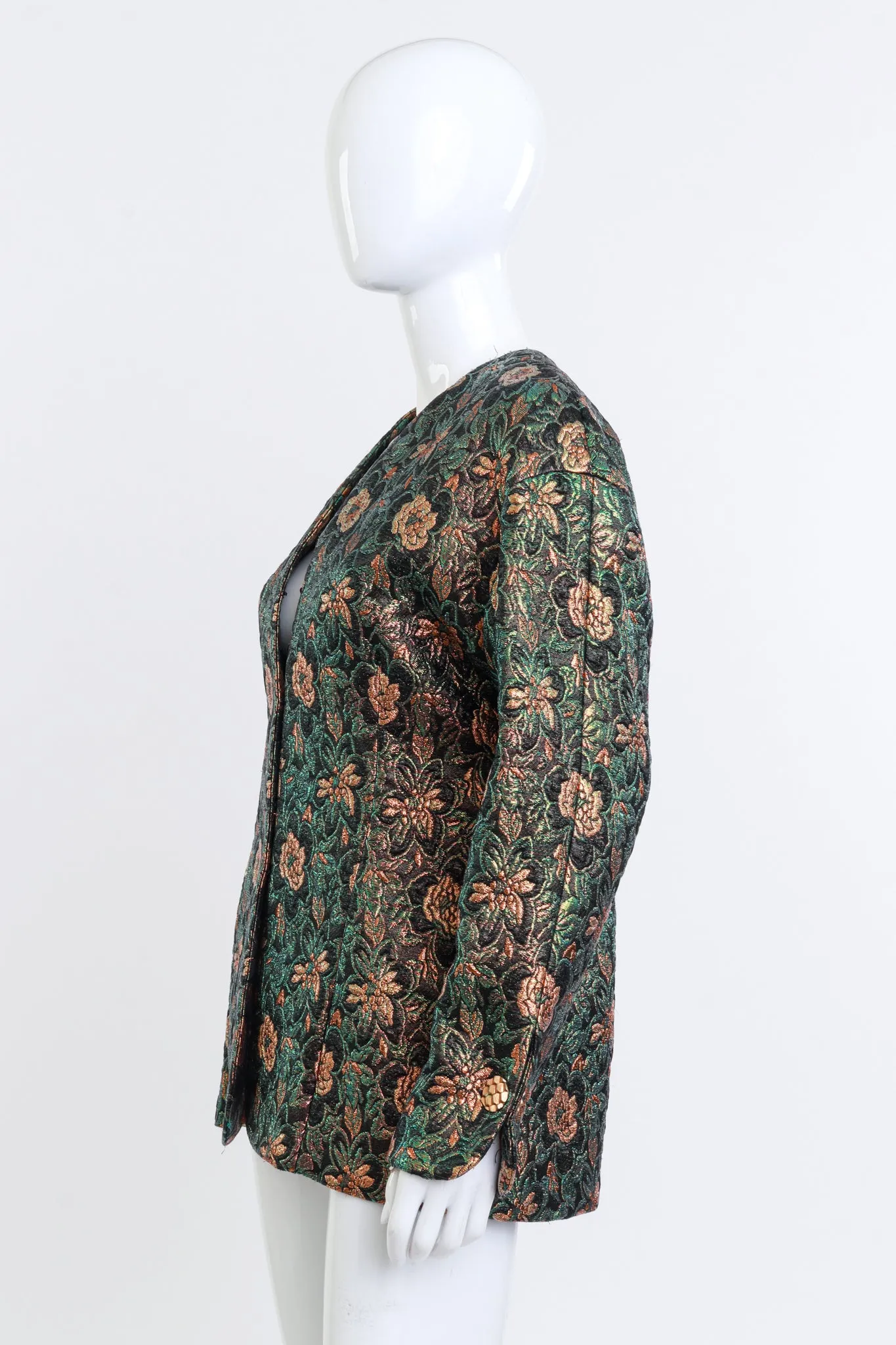 Floral Lamé Jacquard Jacket