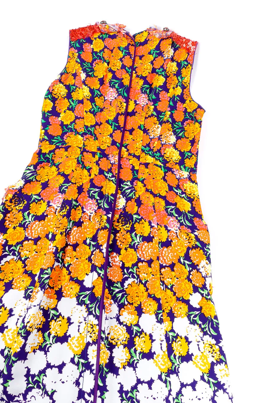 Floral Lamé Knit Sequin Dress