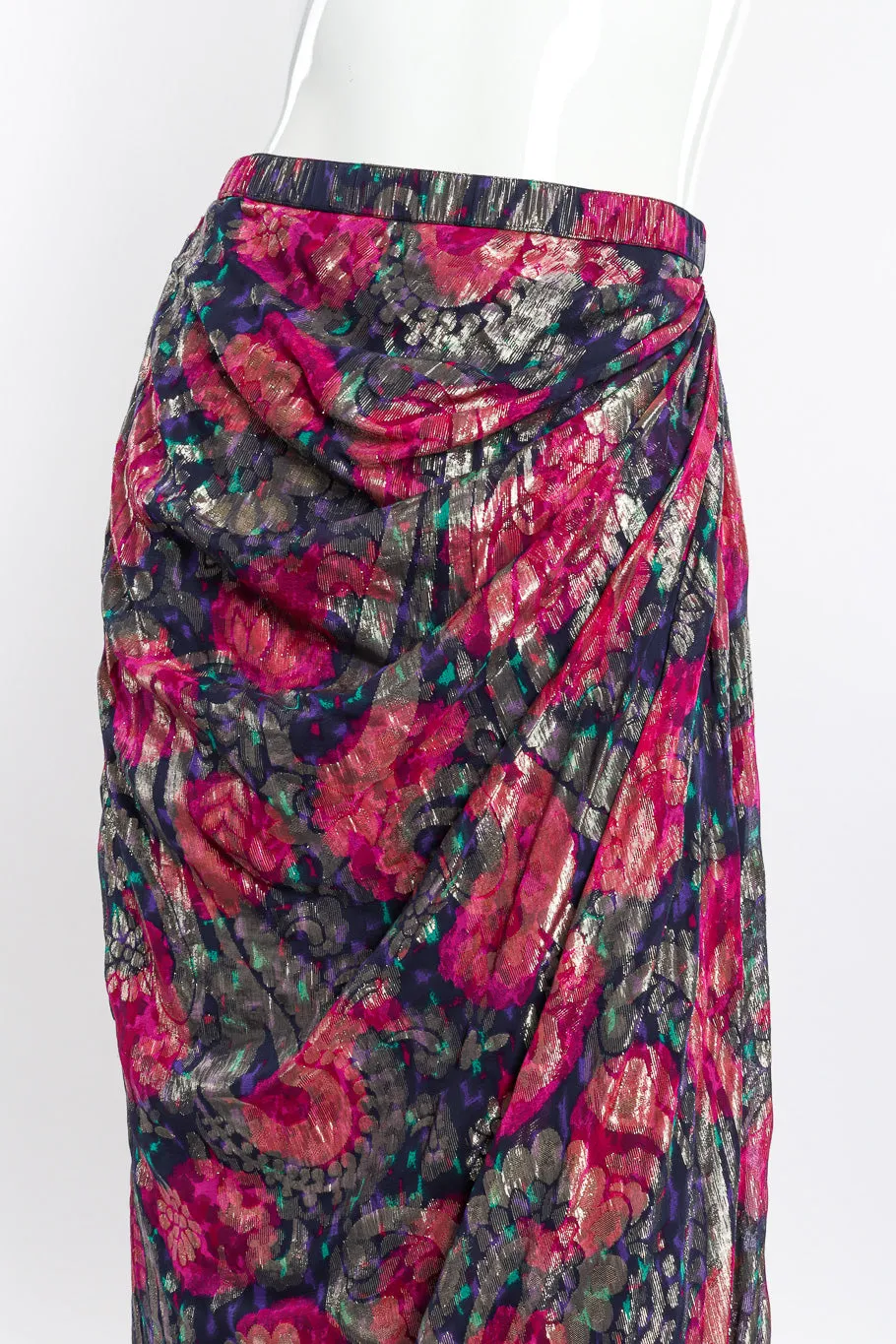 Floral Metallic Skirt