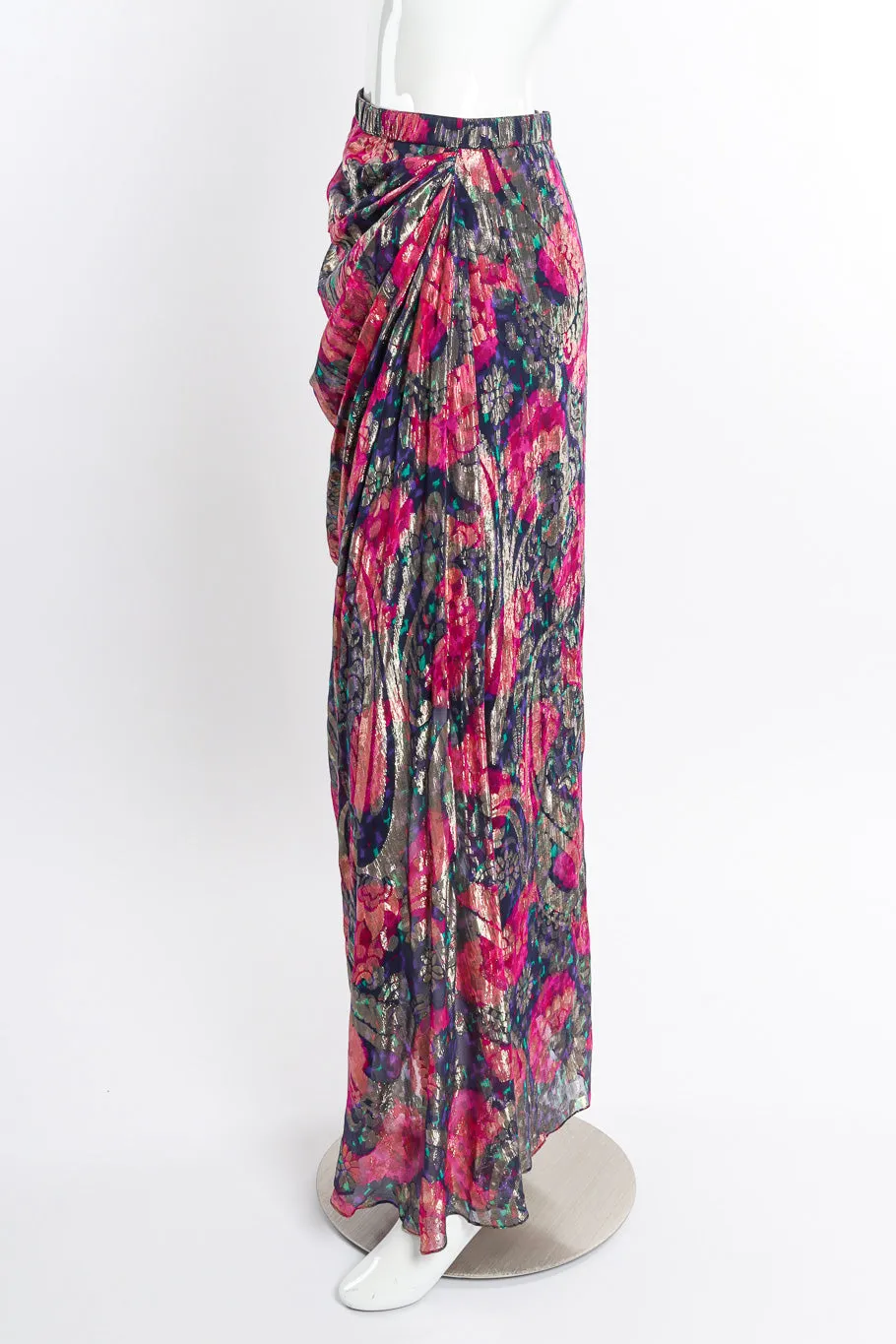 Floral Metallic Skirt