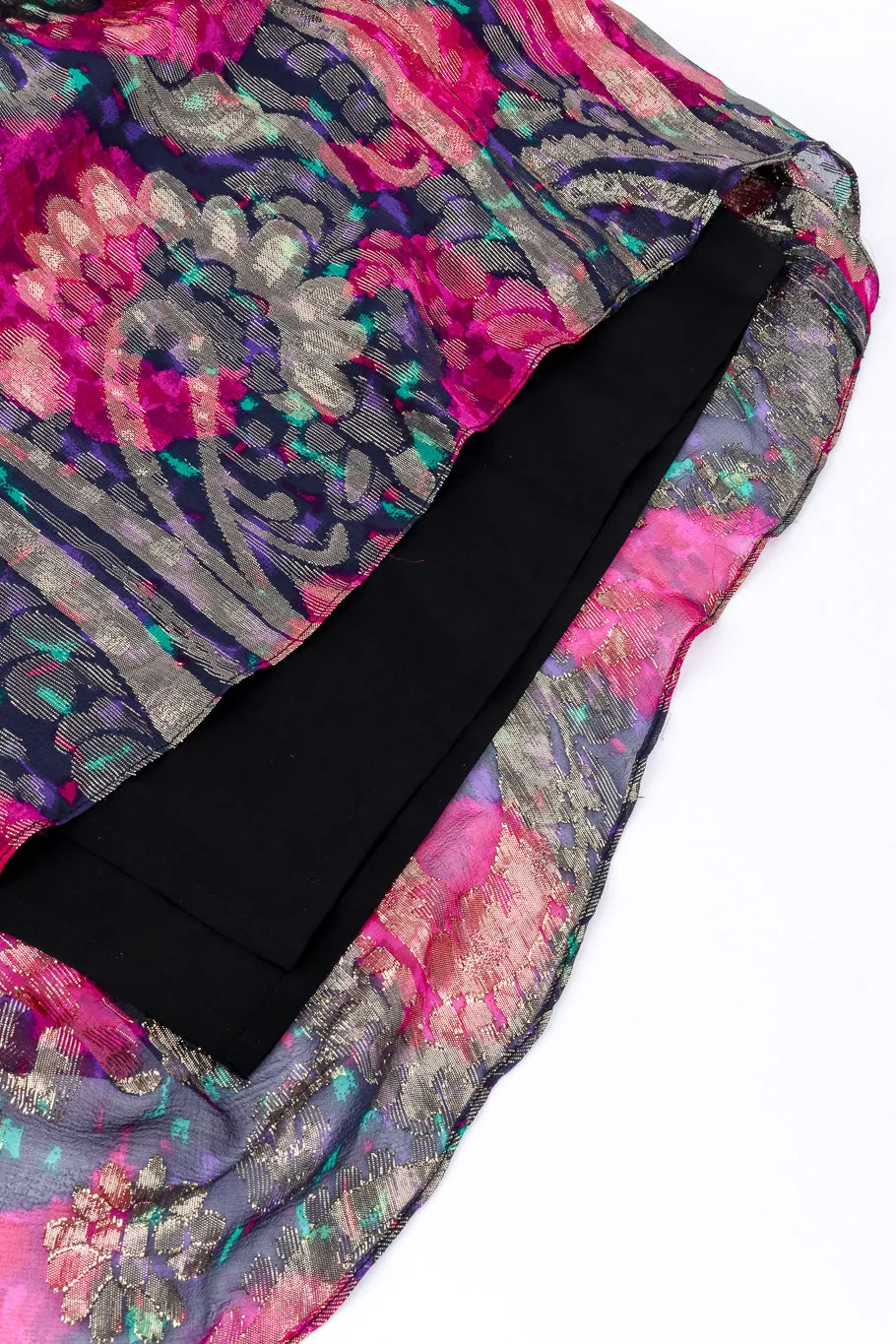 Floral Metallic Skirt