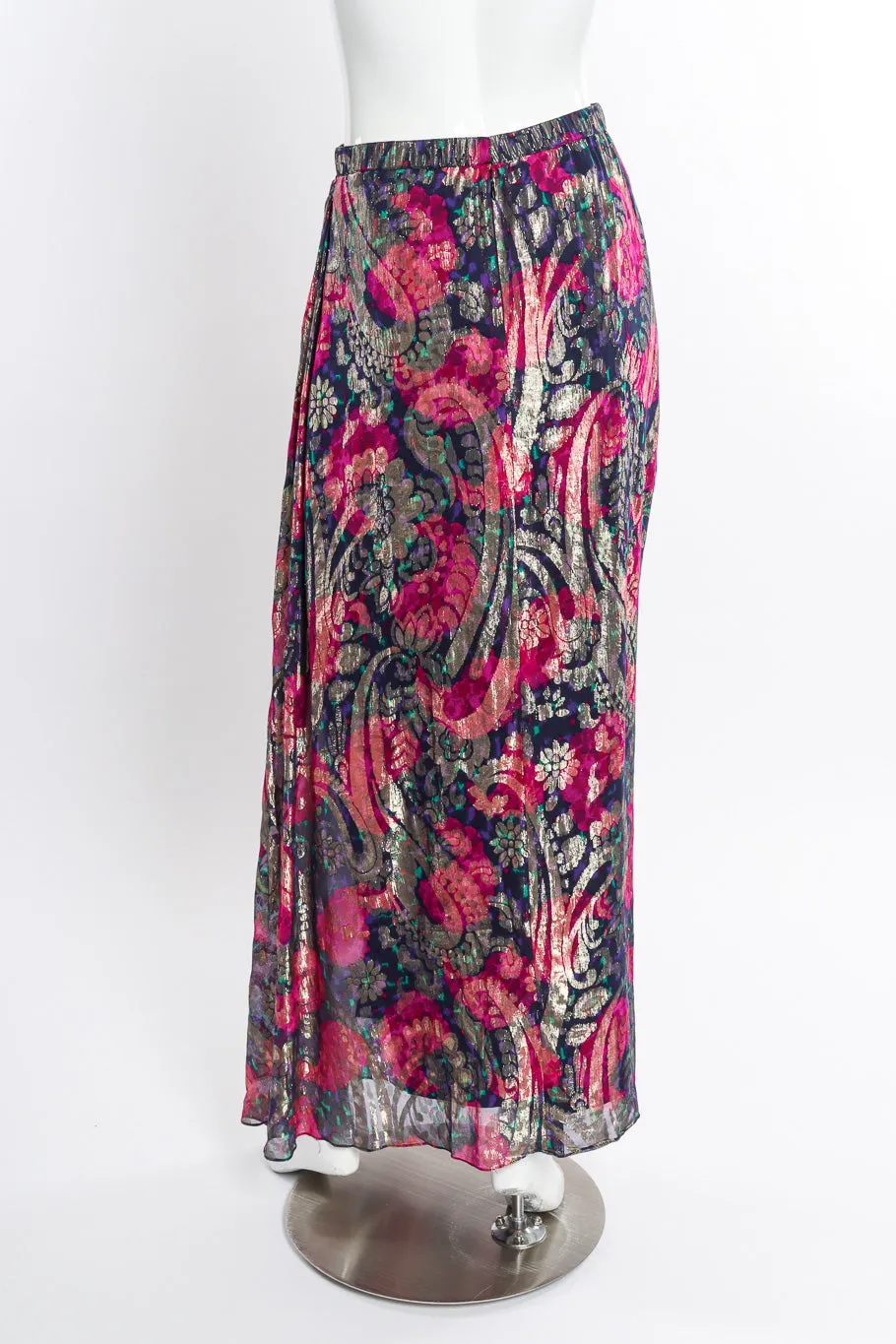 Floral Metallic Skirt