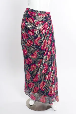 Floral Metallic Skirt