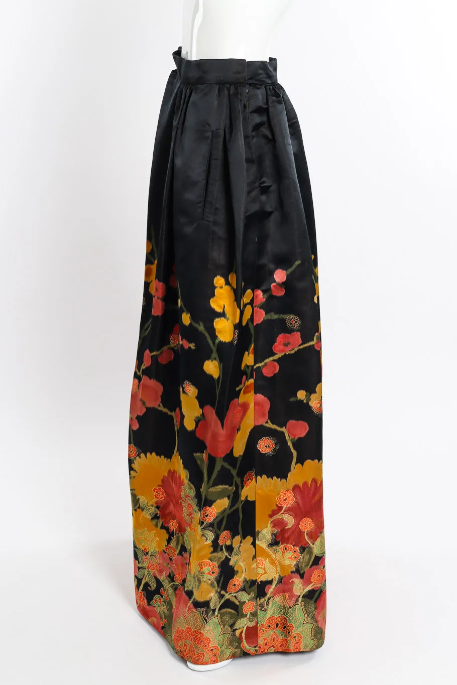 Floral Satin Ball Skirt