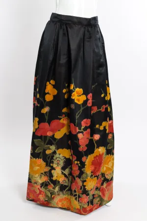 Floral Satin Ball Skirt
