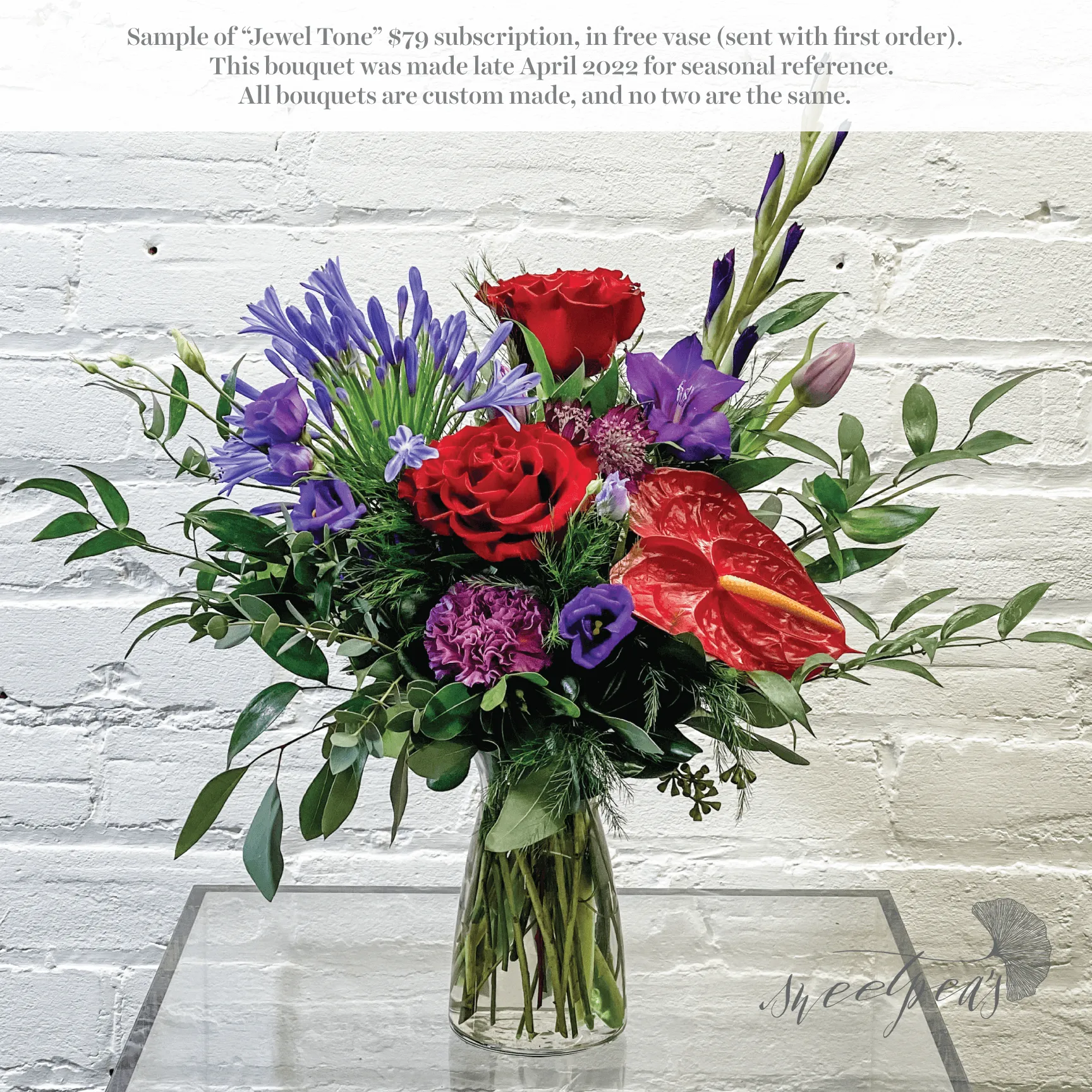Floral Subscriptions - Jewel Tone Bouquet (Standard)