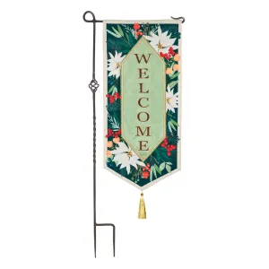 Floral Welcome Everlasting Impressions Textile Décor,14l9210xl