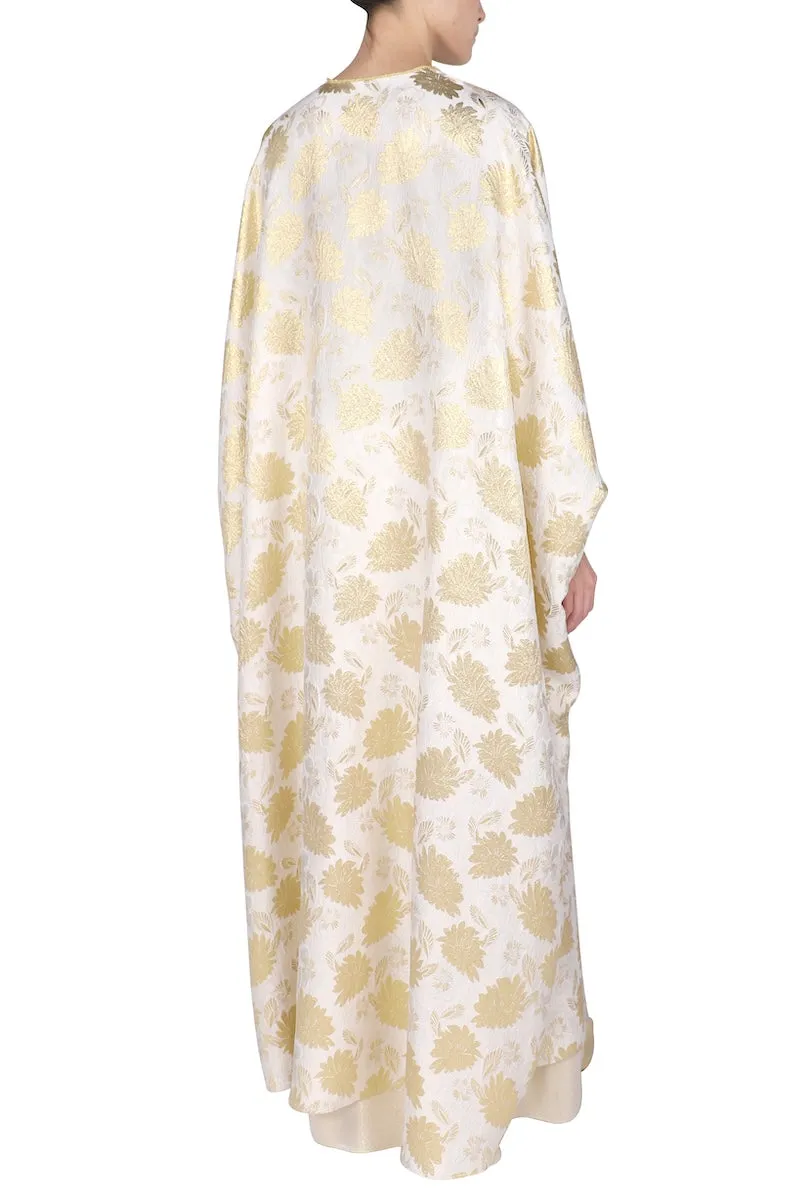 Flower Brocade Cover up with Tassels