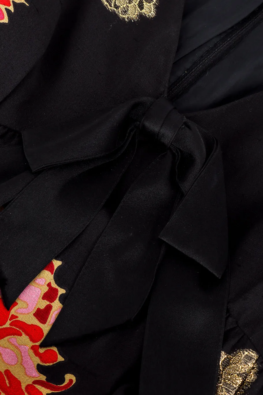 Flower Lamé Silk Dress