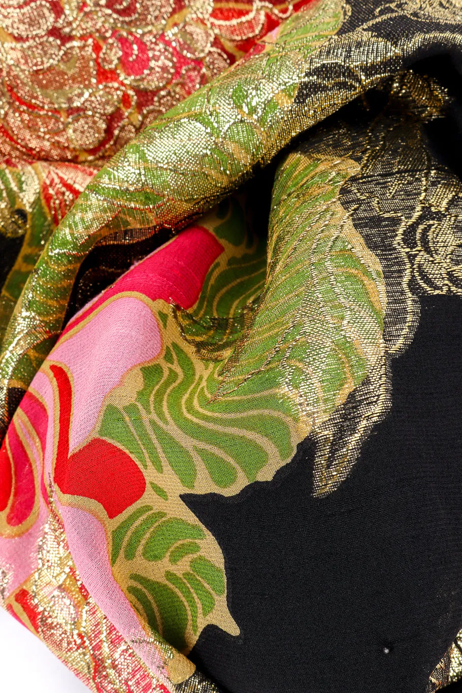 Flower Lamé Silk Dress