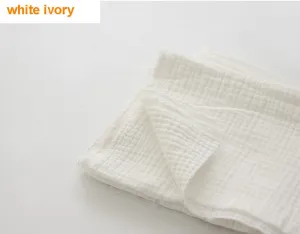 Four Layers Wrinkled Cotton Gauze Fabric - Crinkle Gauze, Yoryu Gauze, Washing Gauze - 7 Colors  - 57" Wide - By the Yard 7820-1 350