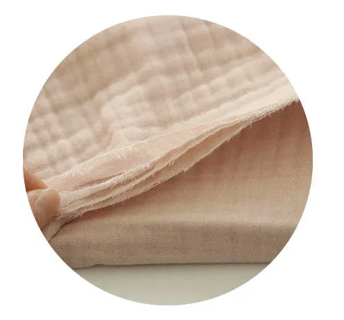 Four Layers Wrinkled Cotton Gauze Fabric - Crinkle Gauze, Yoryu Gauze, Washing Gauze - 7 Colors  - 57" Wide - By the Yard 7820-1 350