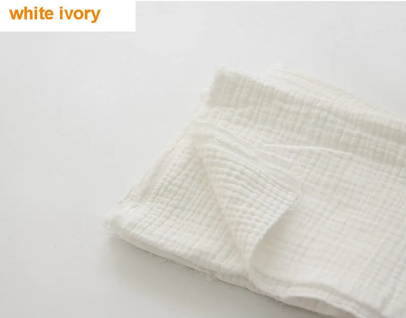 Four Layers Wrinkled Cotton Gauze Fabric - Crinkle Gauze, Yoryu Gauze, Washing Gauze - 7 Colors  - 57" Wide - By the Yard 7820-1 350