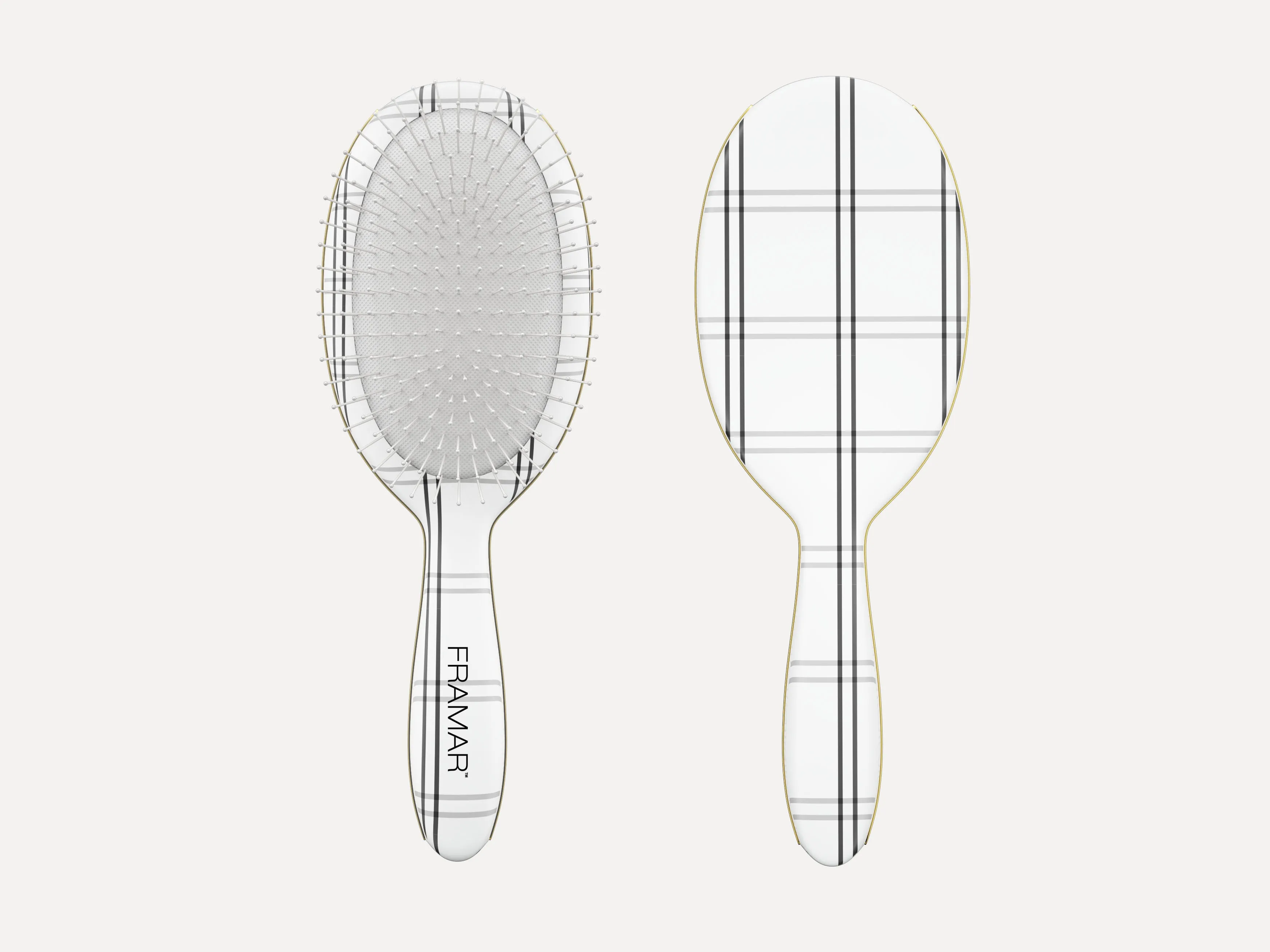 Framar 9pc Detangle Brush Retail Display - Plaid Hair Day