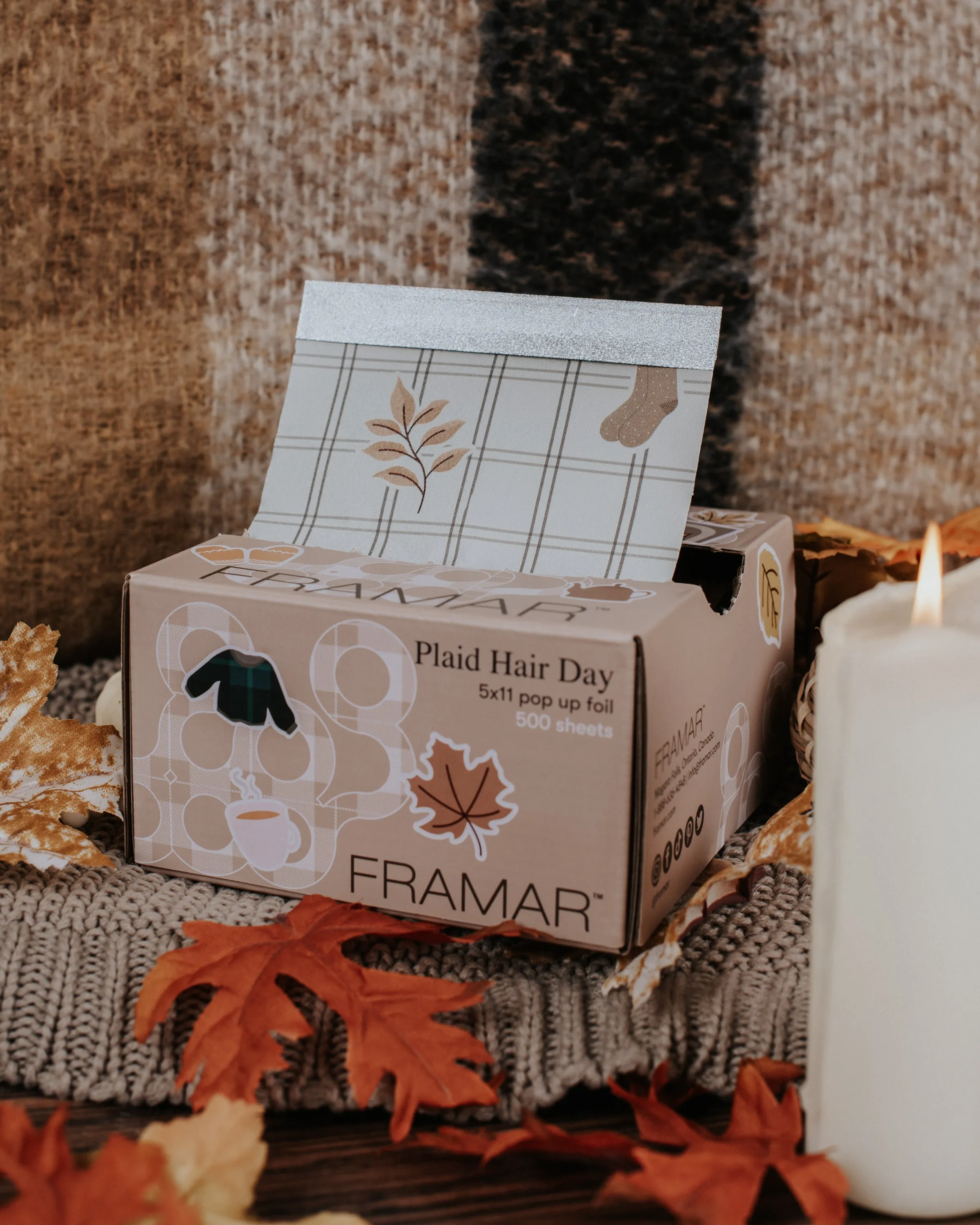 Framar Plaid Hair Day Pop Up Foil (500ct) 127 x 280mm (5x11) (12pc CARTON)