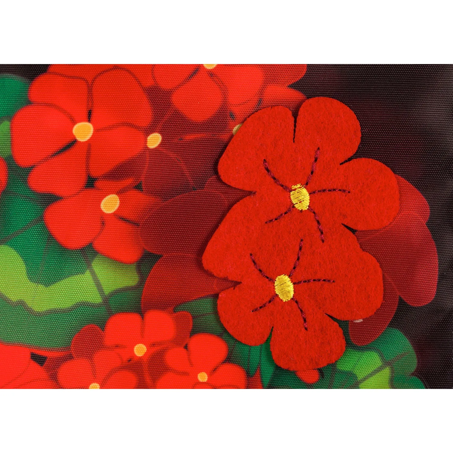 Geranium Basket Stripe Garden Applique Flag,169014