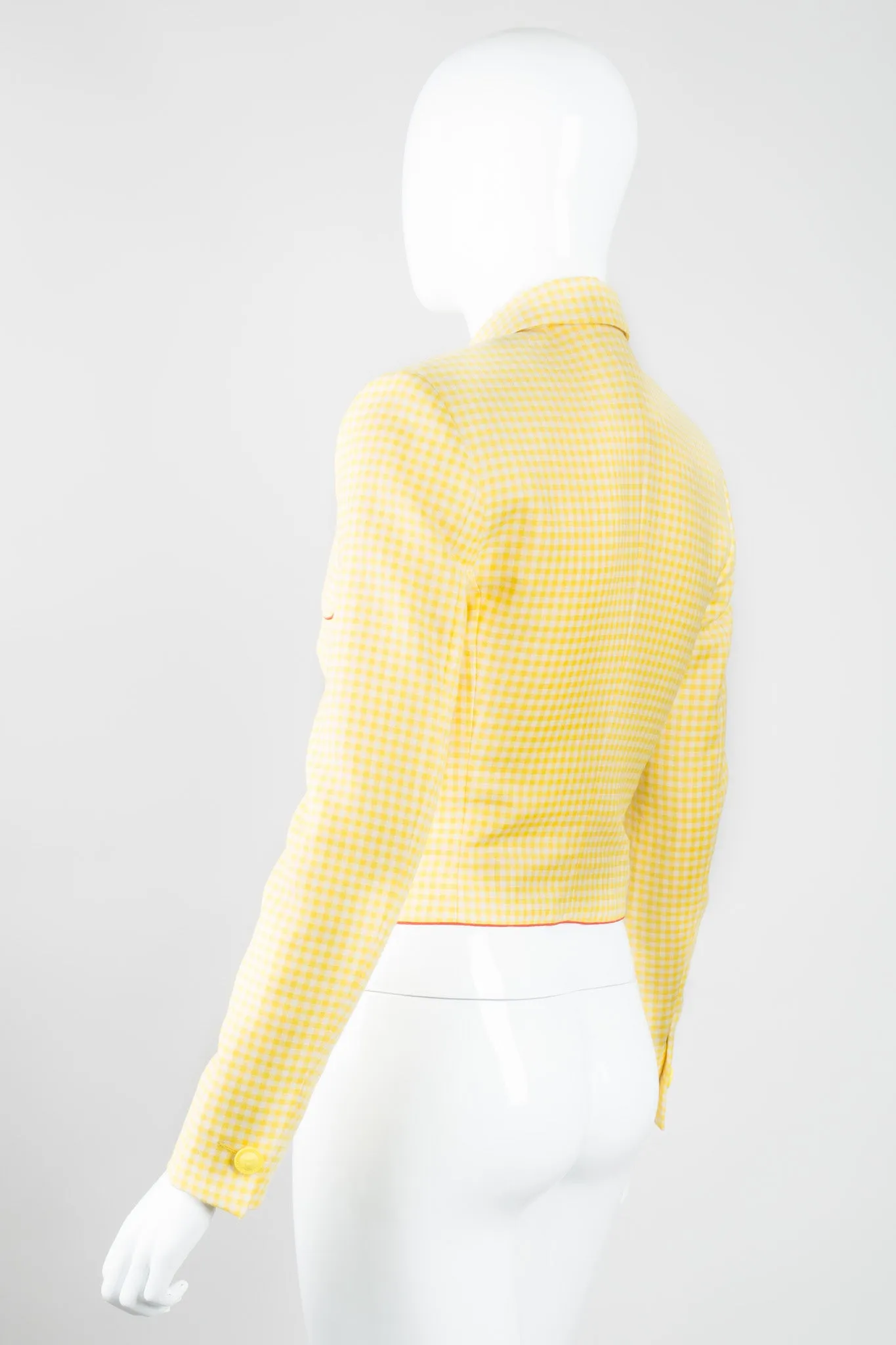 Gingham Double Breasted Letter Jacket