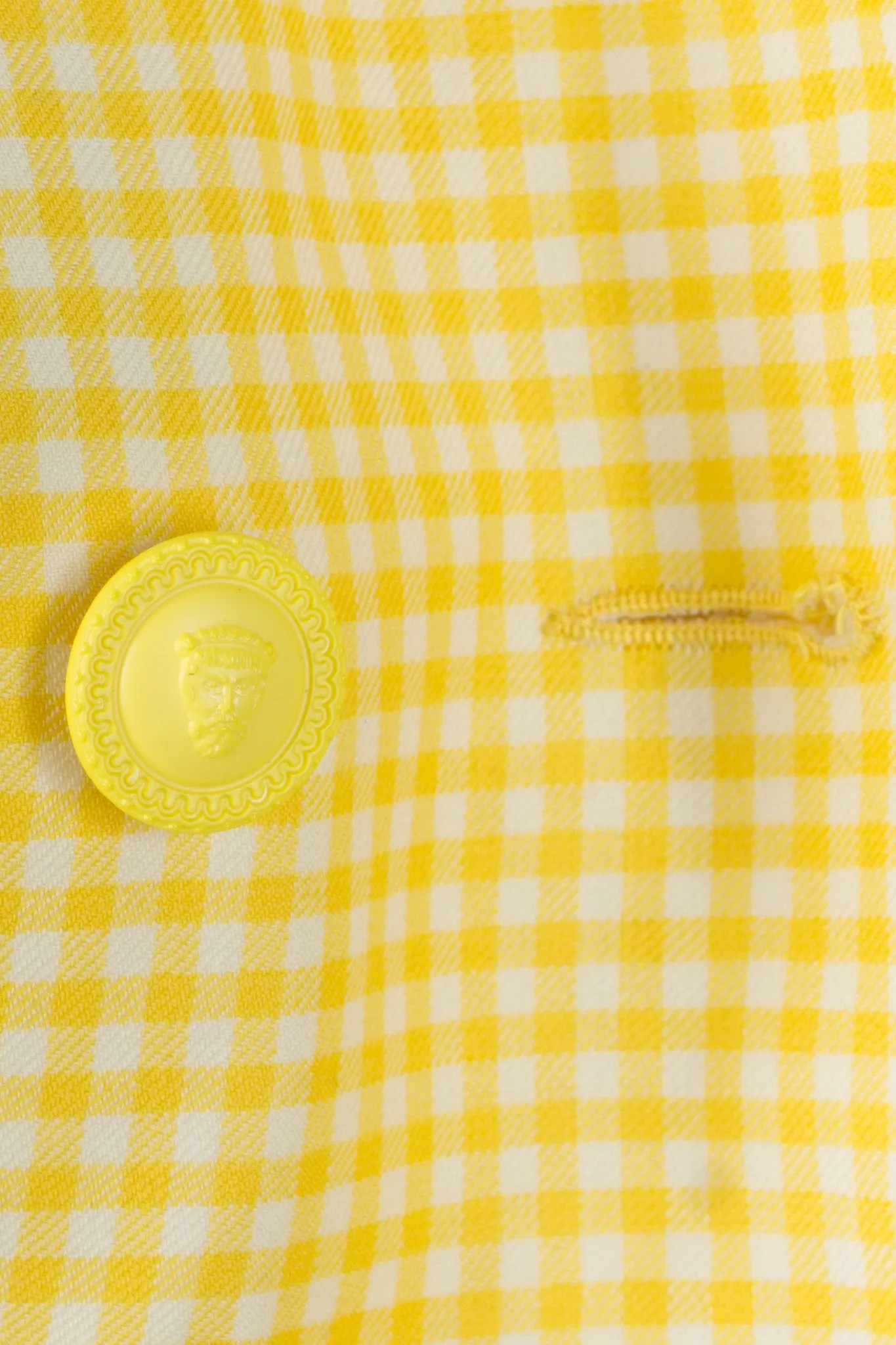 Gingham Double Breasted Letter Jacket