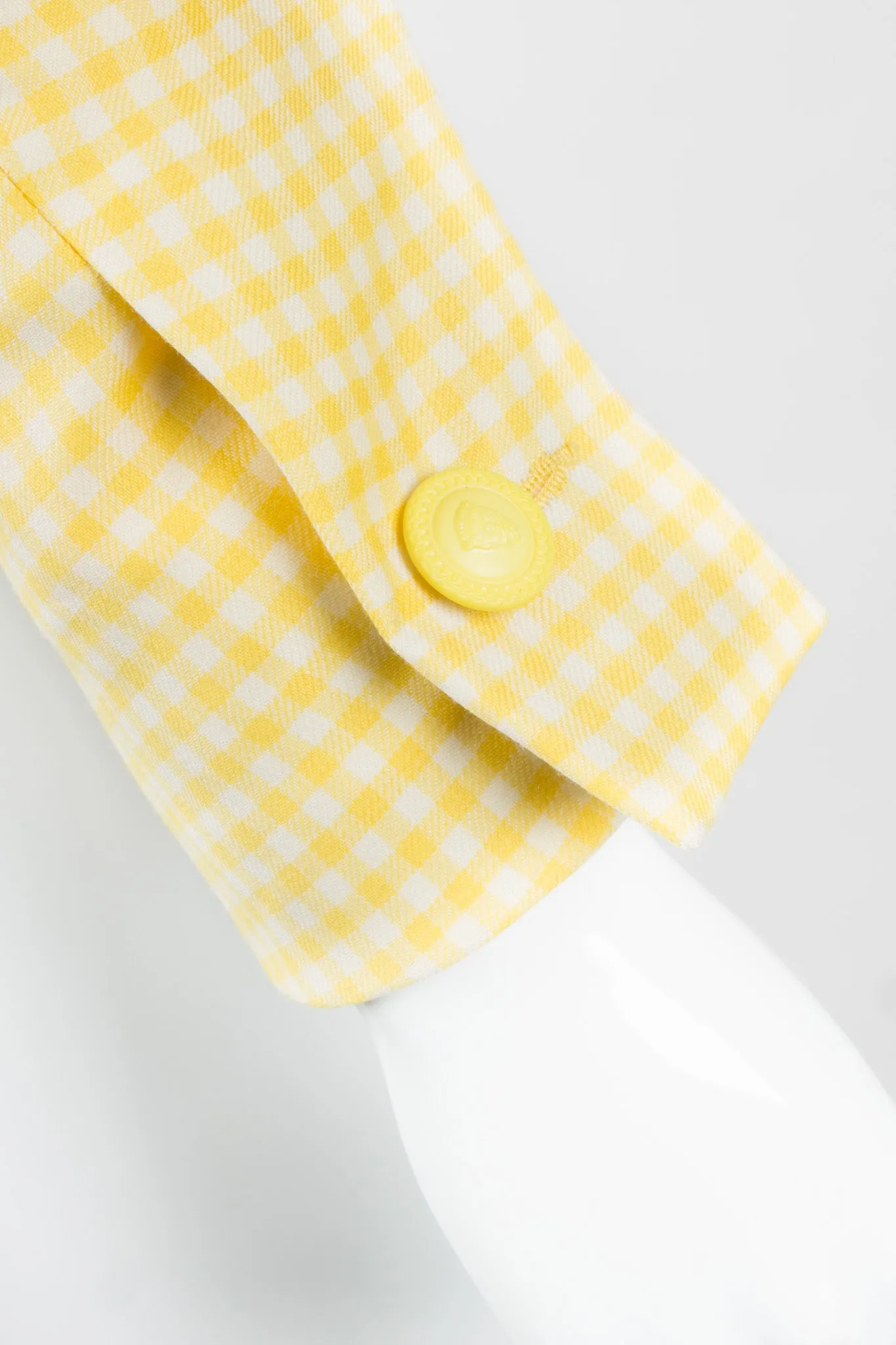 Gingham Double Breasted Letter Jacket